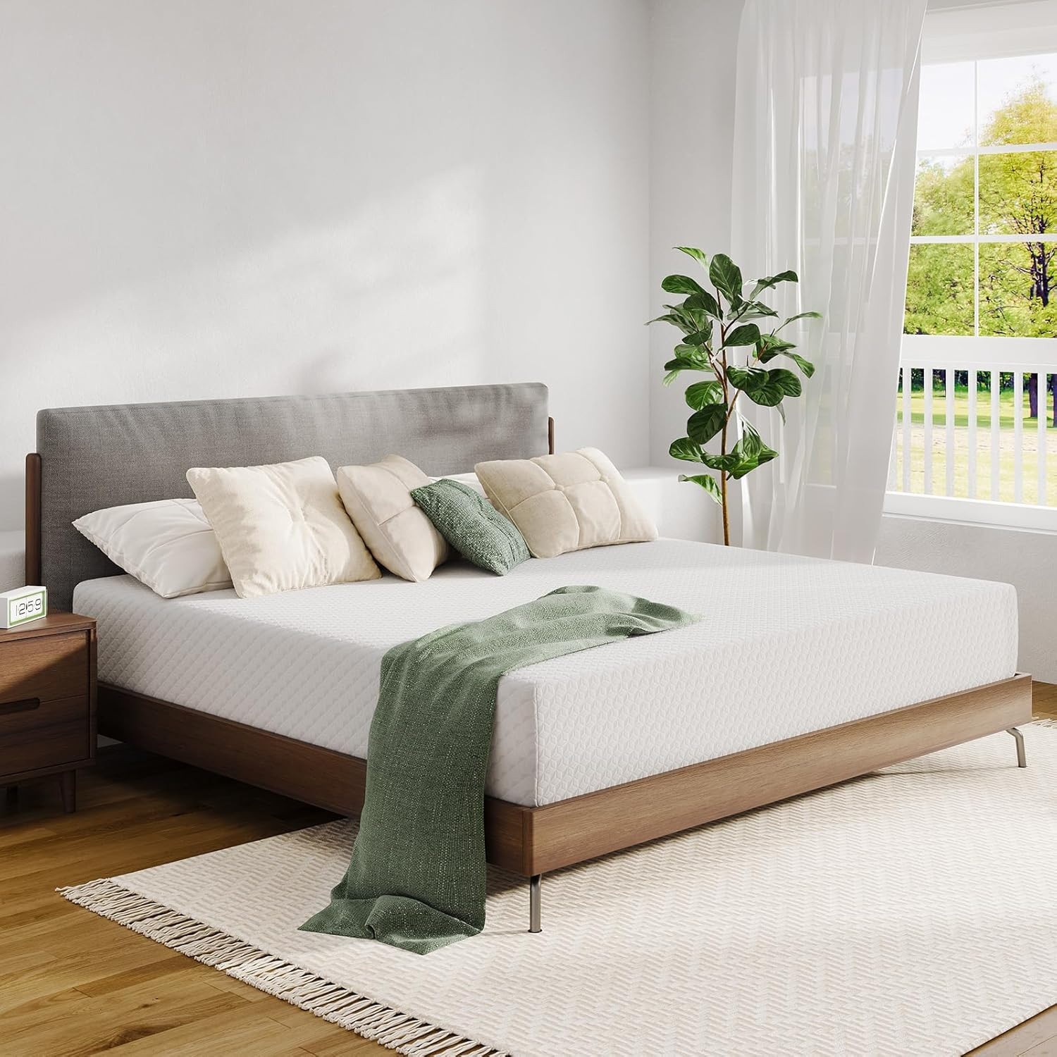 12″ Full Size Memory Foam Mattress with Pressure Relief & Washable Cover