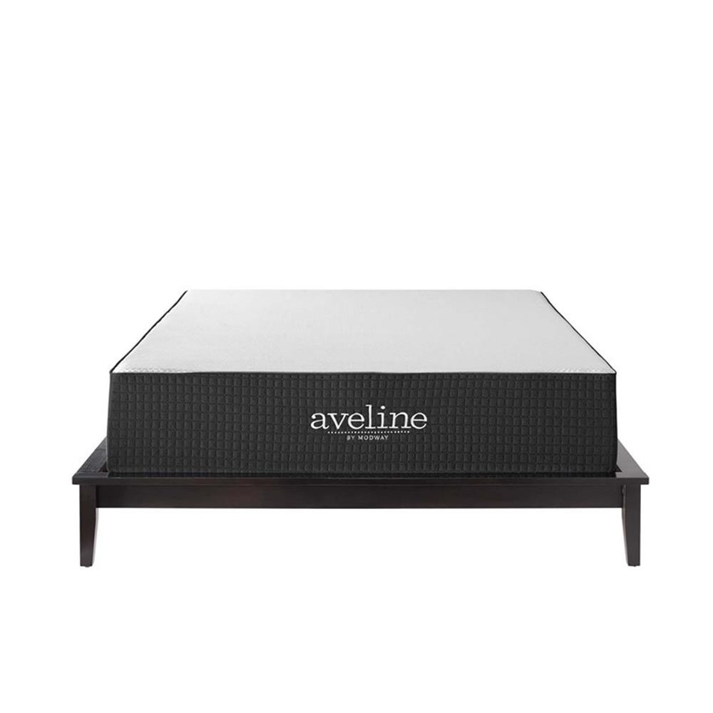 Pemberly Row 12″ Modern Style Memory Foam Queen Mattress in White