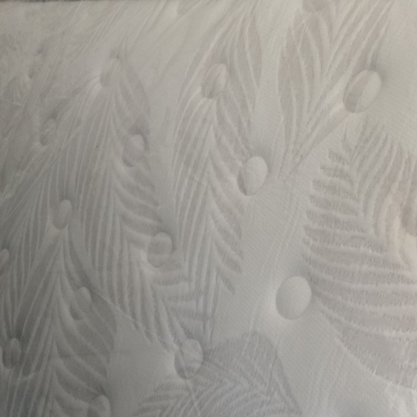 Queen Firm Innerspring Mattress, White Quilted Fabric Cover Floral Pattern