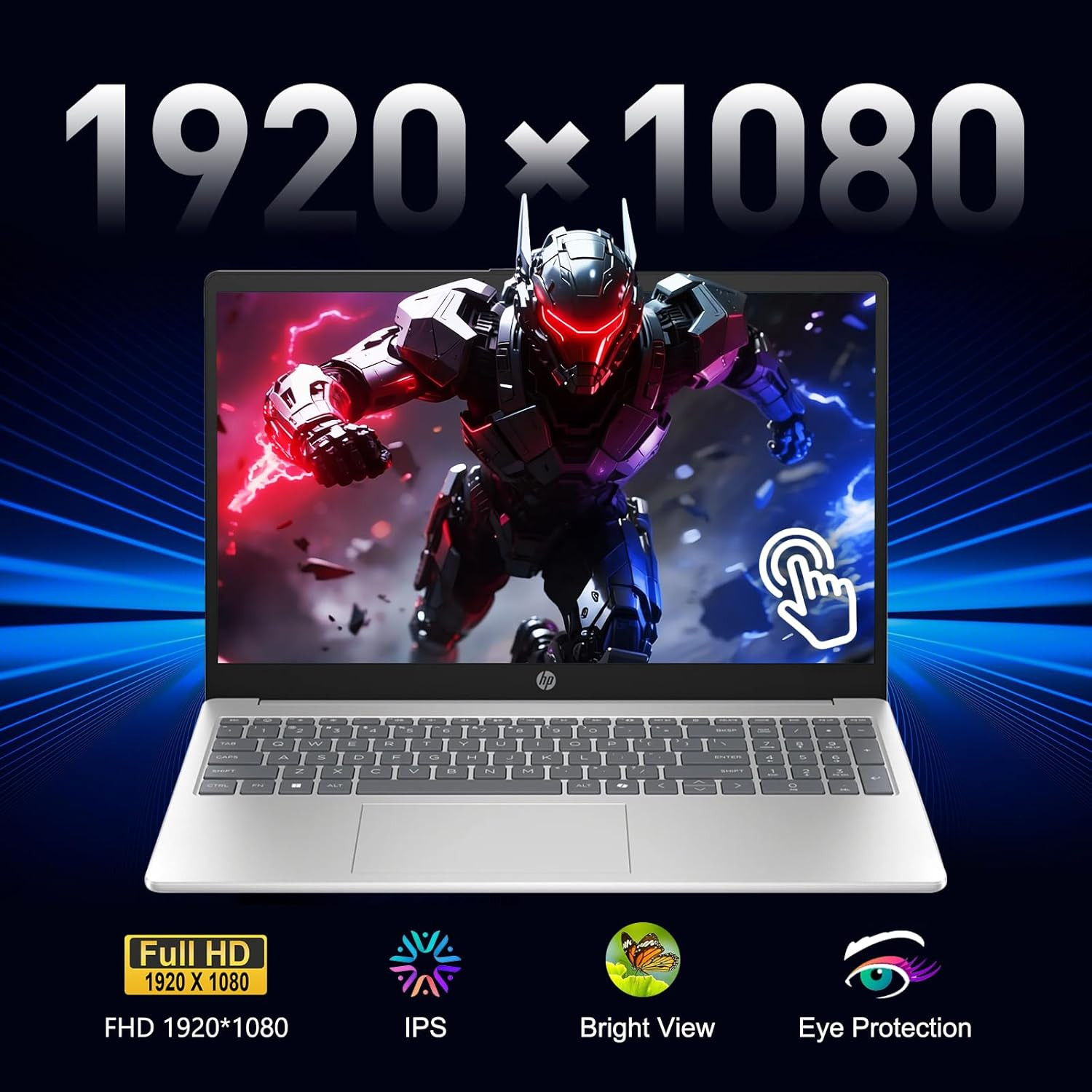 15.6″ FHD Touchscreen Laptop, 10-Core Intel I5-1334U(Beat I7-1255U up to 4.6Ghz)