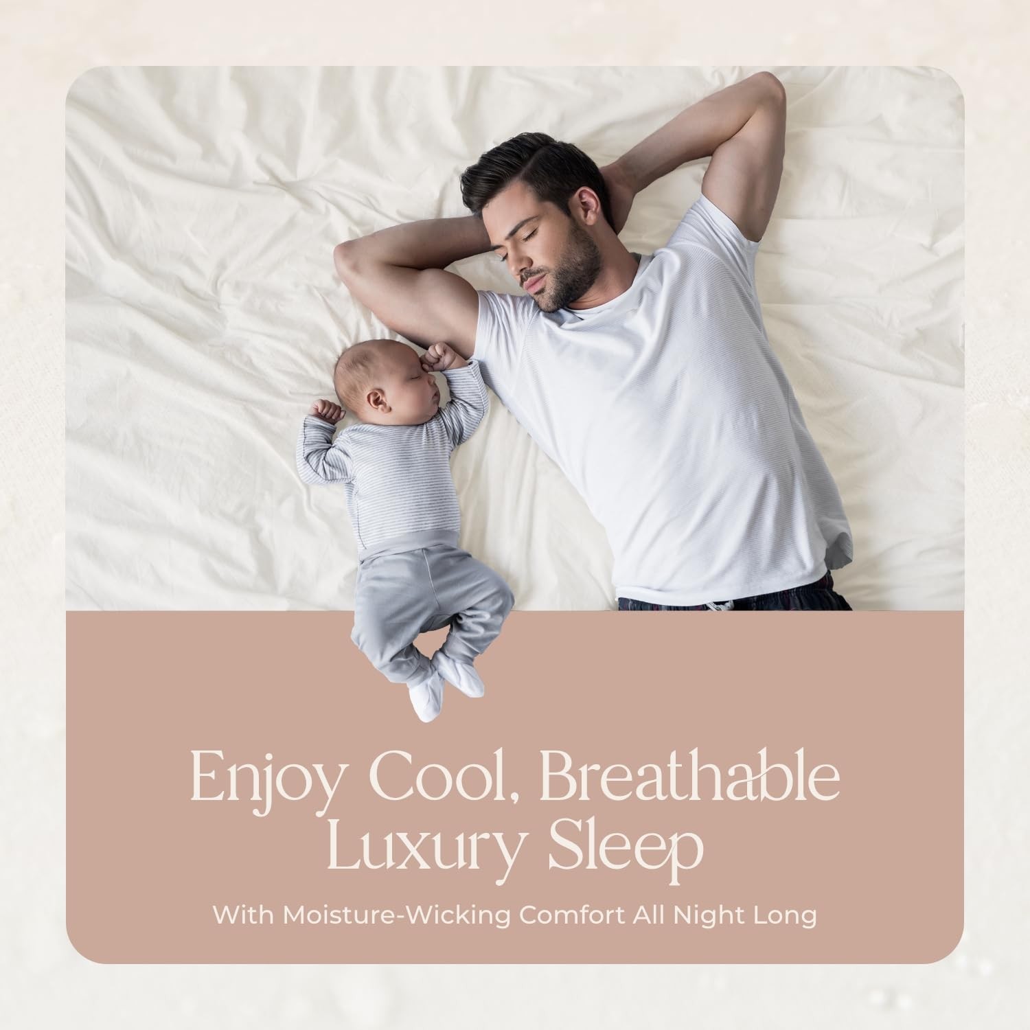Organic Waterproof Mattress Protector Twin Size – 100% Twin, White