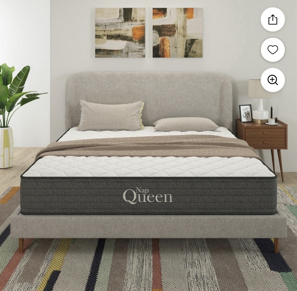 12″ Queen Memory Foam Hybrid Mattress Medium Firm Bed in a Box Pressure Relief