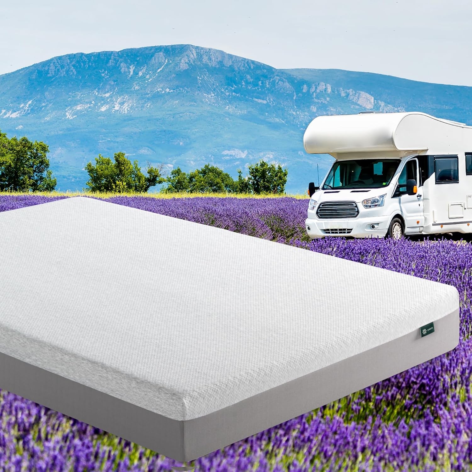8 Inch Ultima RV Memory Foam Mattress Short Queen Fiberglass Free Breathable