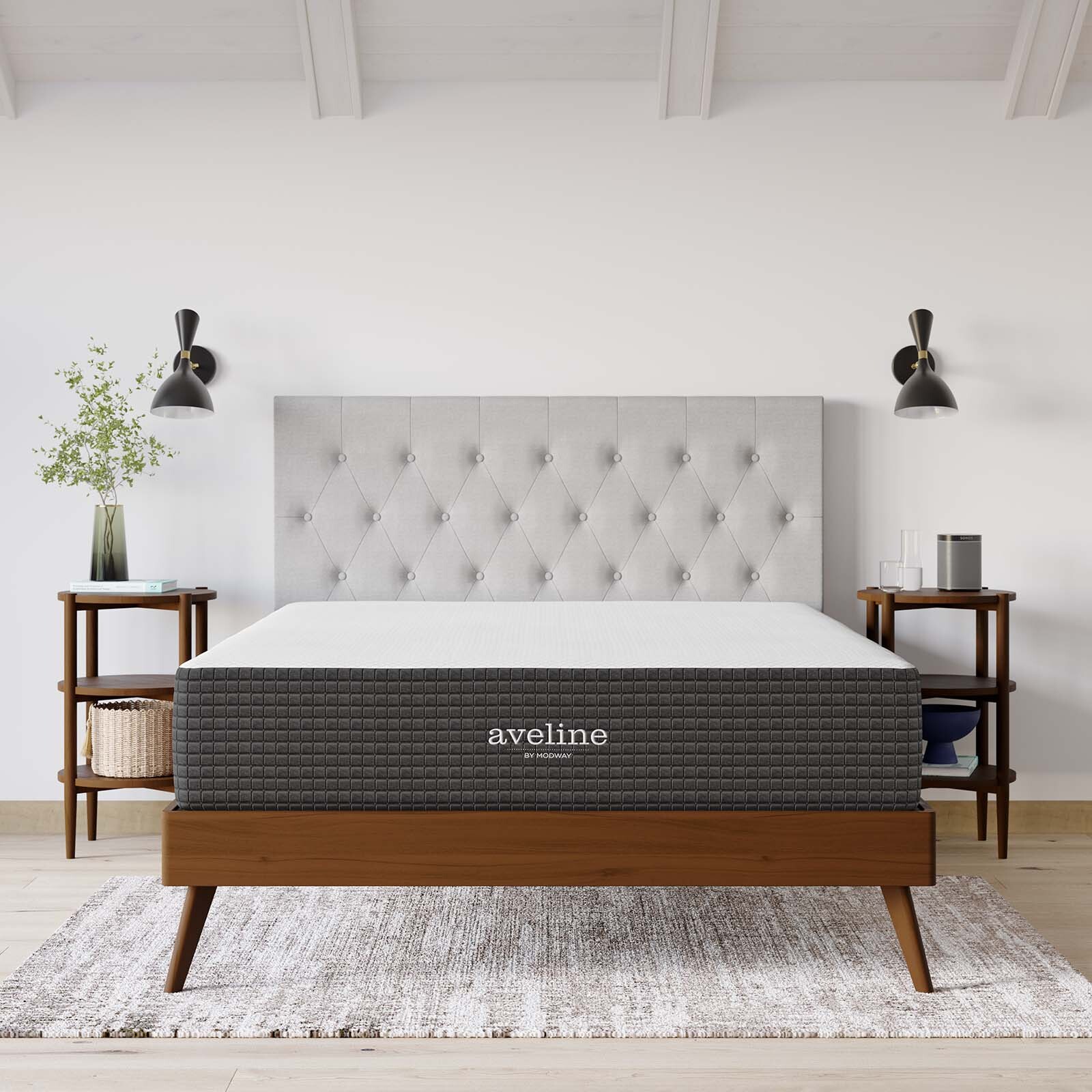 Modway 12” Cooling Gel-Infused Ventilated Memory Foam Queen Mattress
