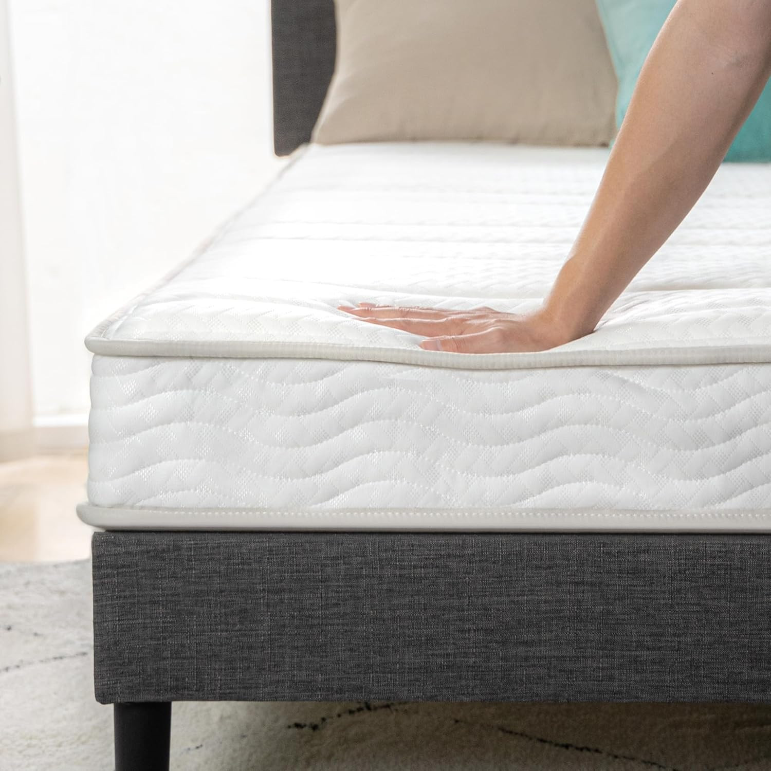 6 Inch Foam and Spring Hybrid Mattress [New Version], Twin, Medium Firmness, Dur