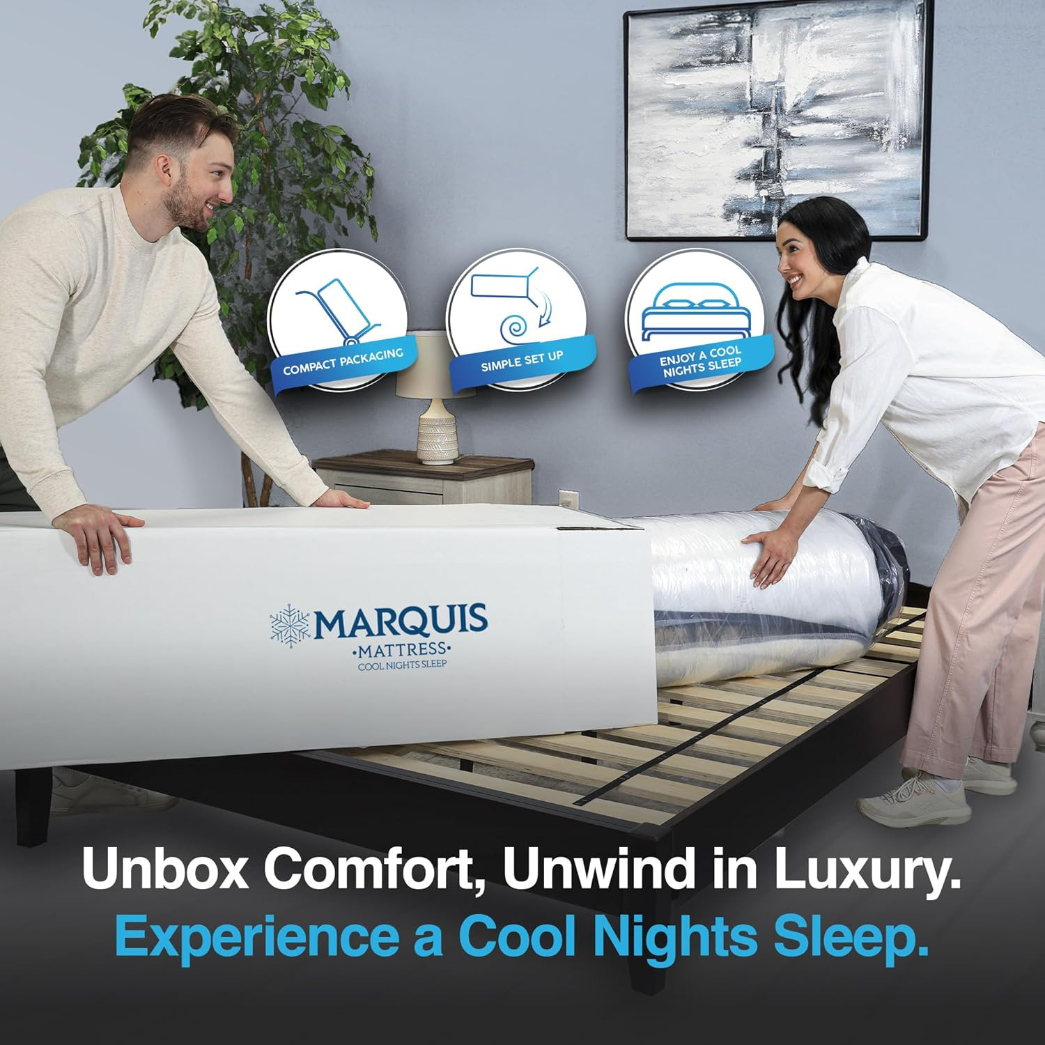 Ultralux 14″ Queen Hybrid Mattress – Cooling Gel & Pocket Coils for Comfort