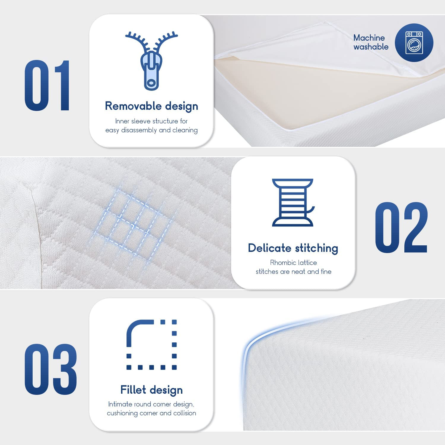 Colchón doble Colchón de espuma viscoelástica de gel de 6 pulgadas