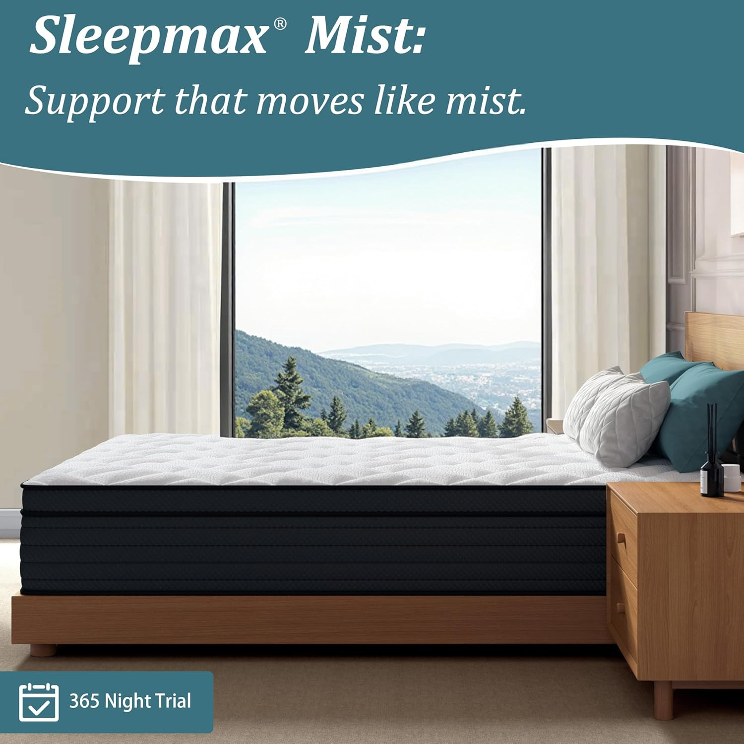 Queen Size Mattress 14 Inch – Deep Sleep Hybrid Mattress for Pain Relieving – De