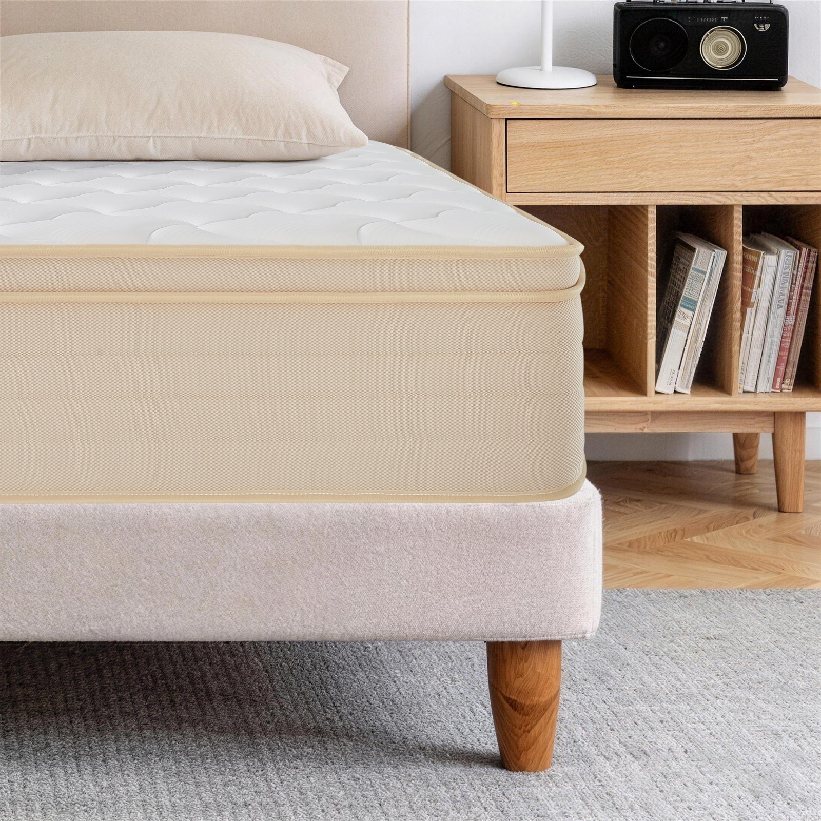 12 Inch Hybrid Queen Size Mattress in a Box Gel Memory Foam & Pocket Springs
