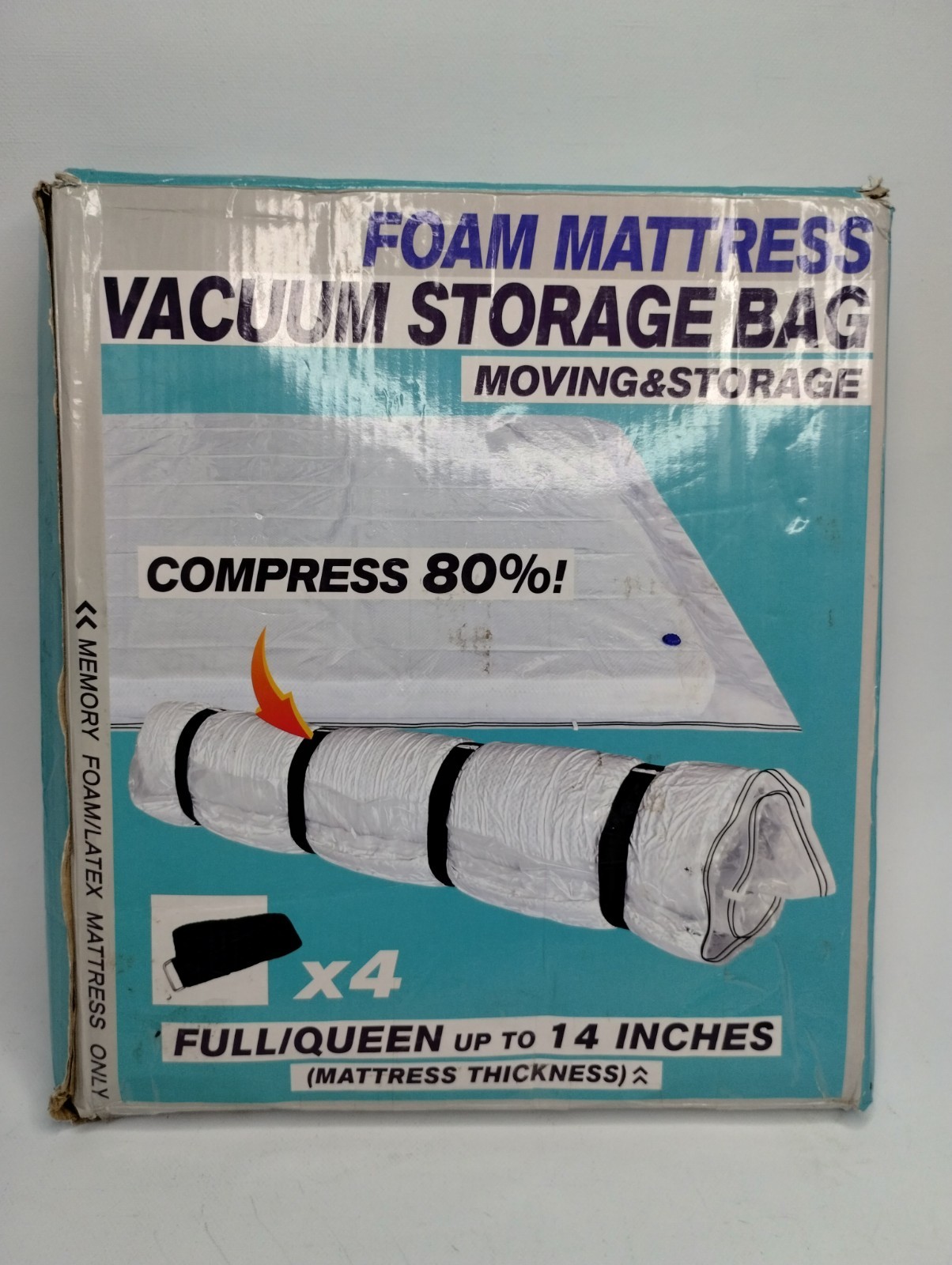 Full/Queen Size Mattress Vacuum Bag for Memory Foam/Latex Mattress Upto 14 Inch