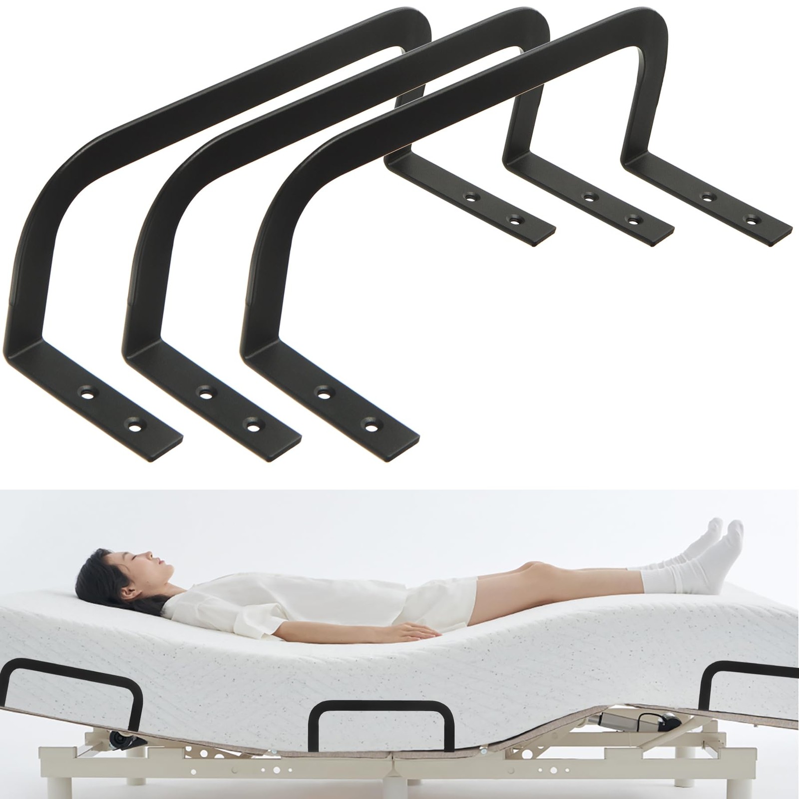 3 Pack Mattress Retainer Bar Holders for Platform and RV Bed Frames