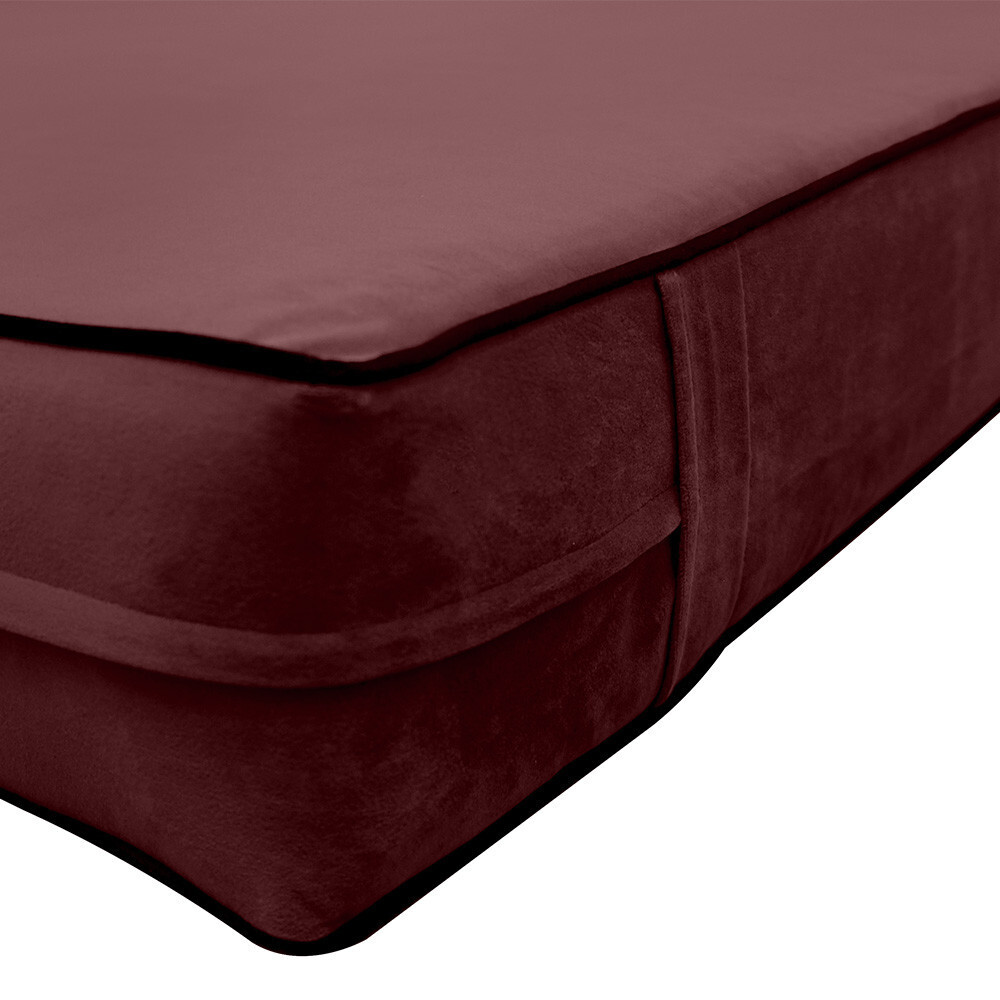 Contrast Pipe 6″ FULL 75x54x6 Velvet Indoor Daybed Mattress |COVER ONLY|-AD368
