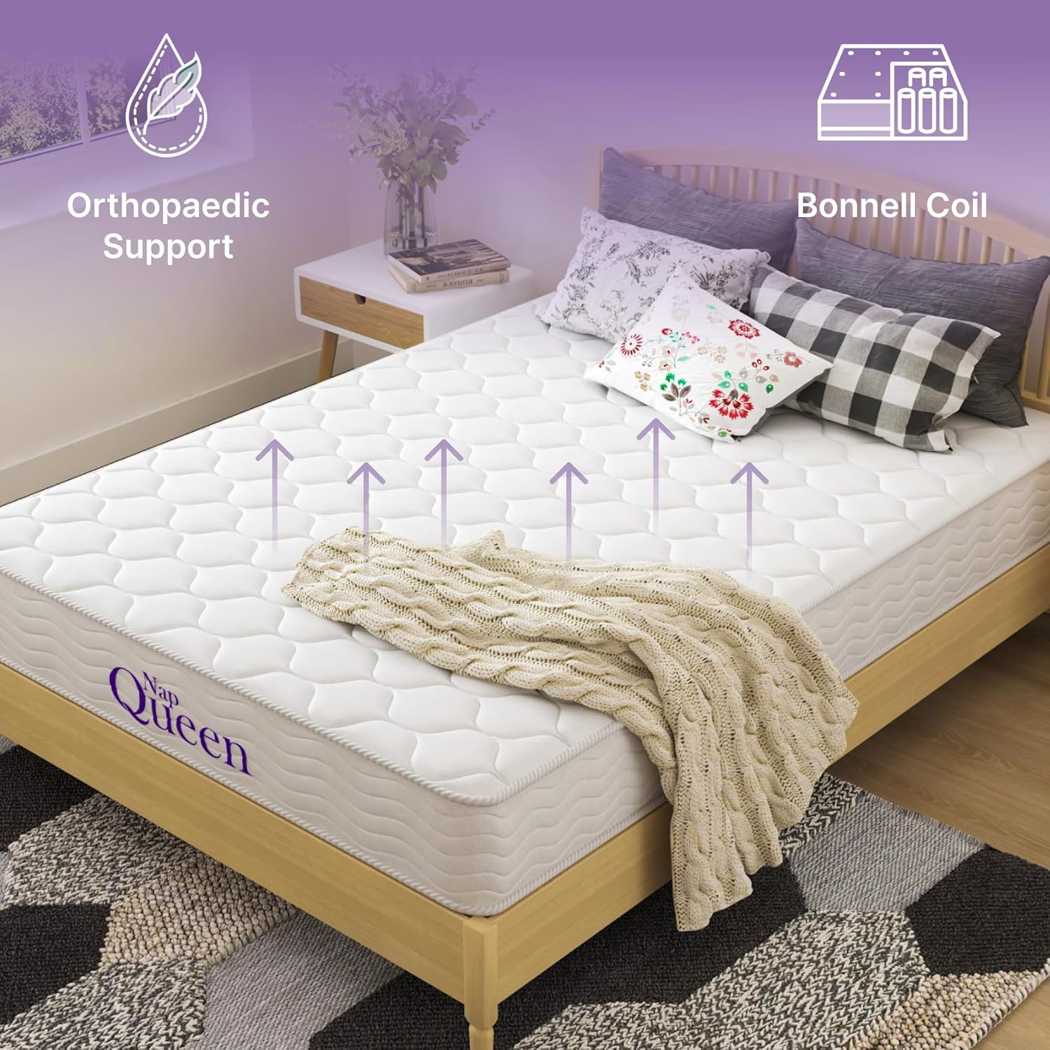 8″ Elsa Twin Mattress – Innerspring & Foam, CertiPUR-US, Fiberglass Free