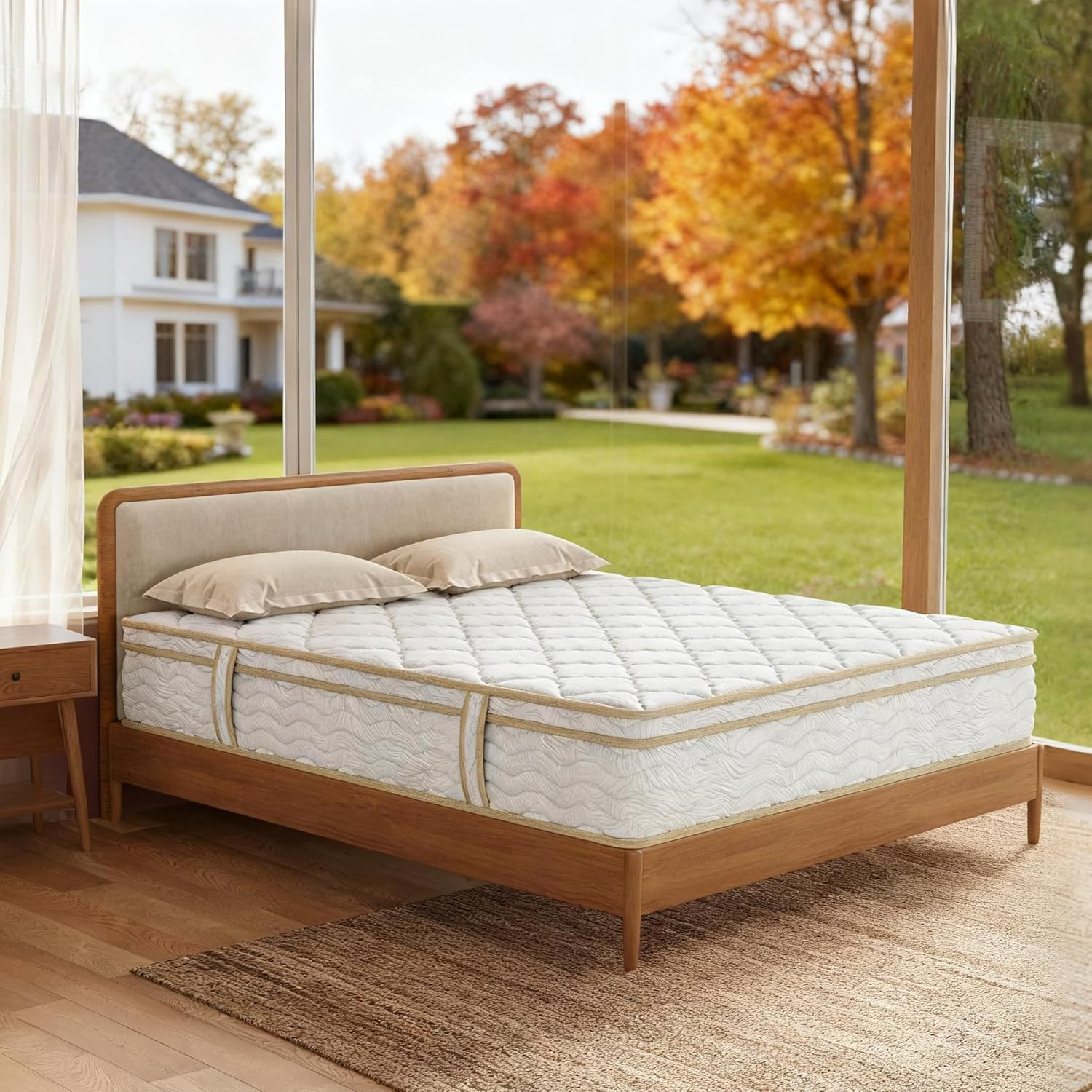 12-Inch Queen Hybrid Mattress in a Box, Medium Firm, Gel Memory Foam + Pocketed