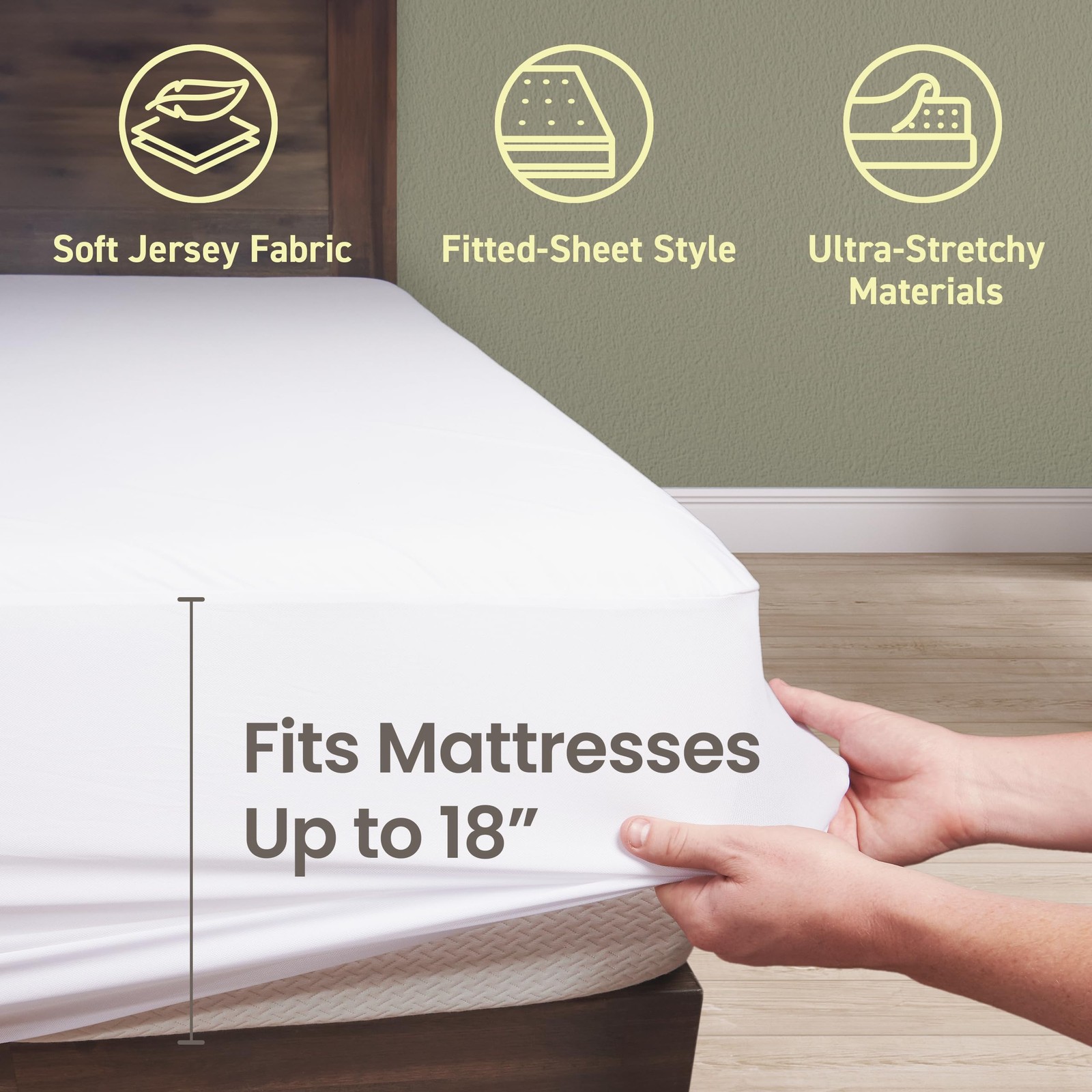 SafeRest Waterproof Mattress Protector Twin XL Size – XL, White