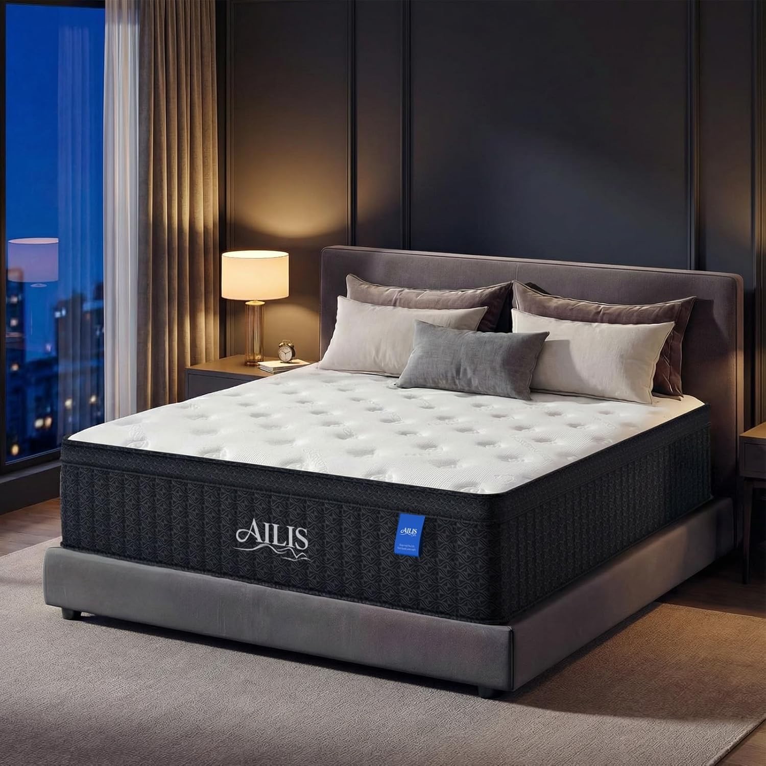 12 Inch King Mattress Hybrid Pocket Springs Medium Firm Box