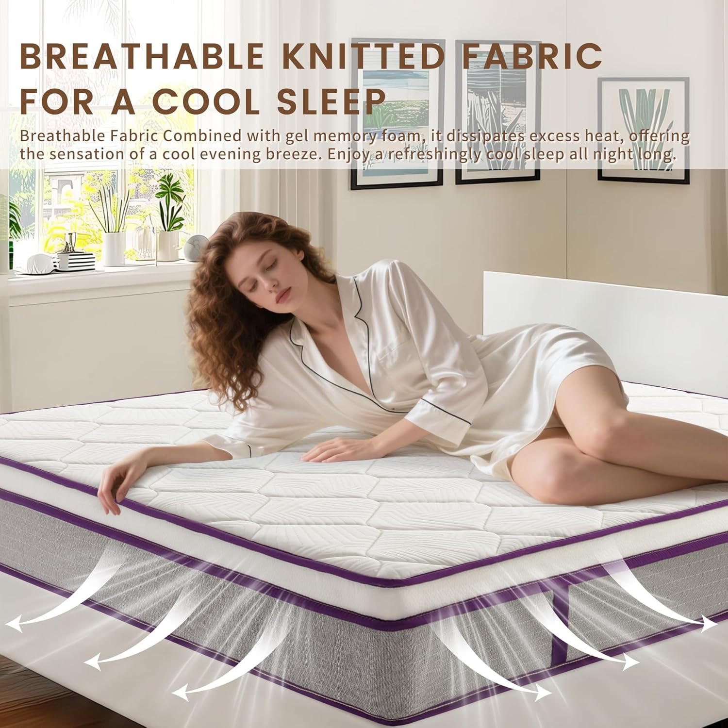 10 Inch Medium Firm Hybrid Full Mattress with Gel Foam & Pocket Springs