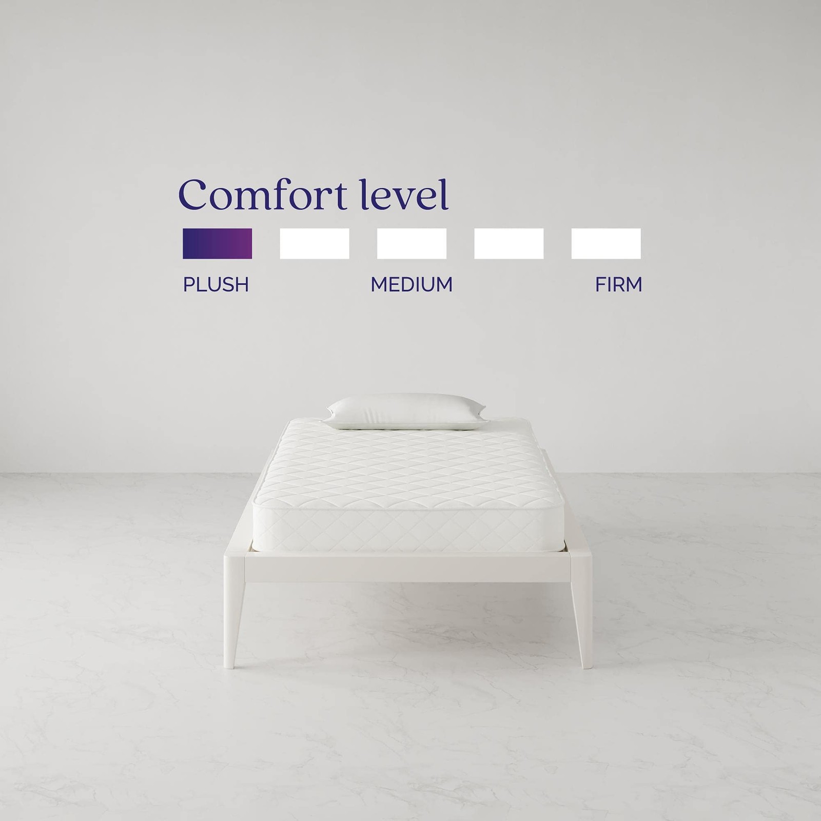 6” Coil Mattress made with CertiPUR-US® certified foam , Twin,White