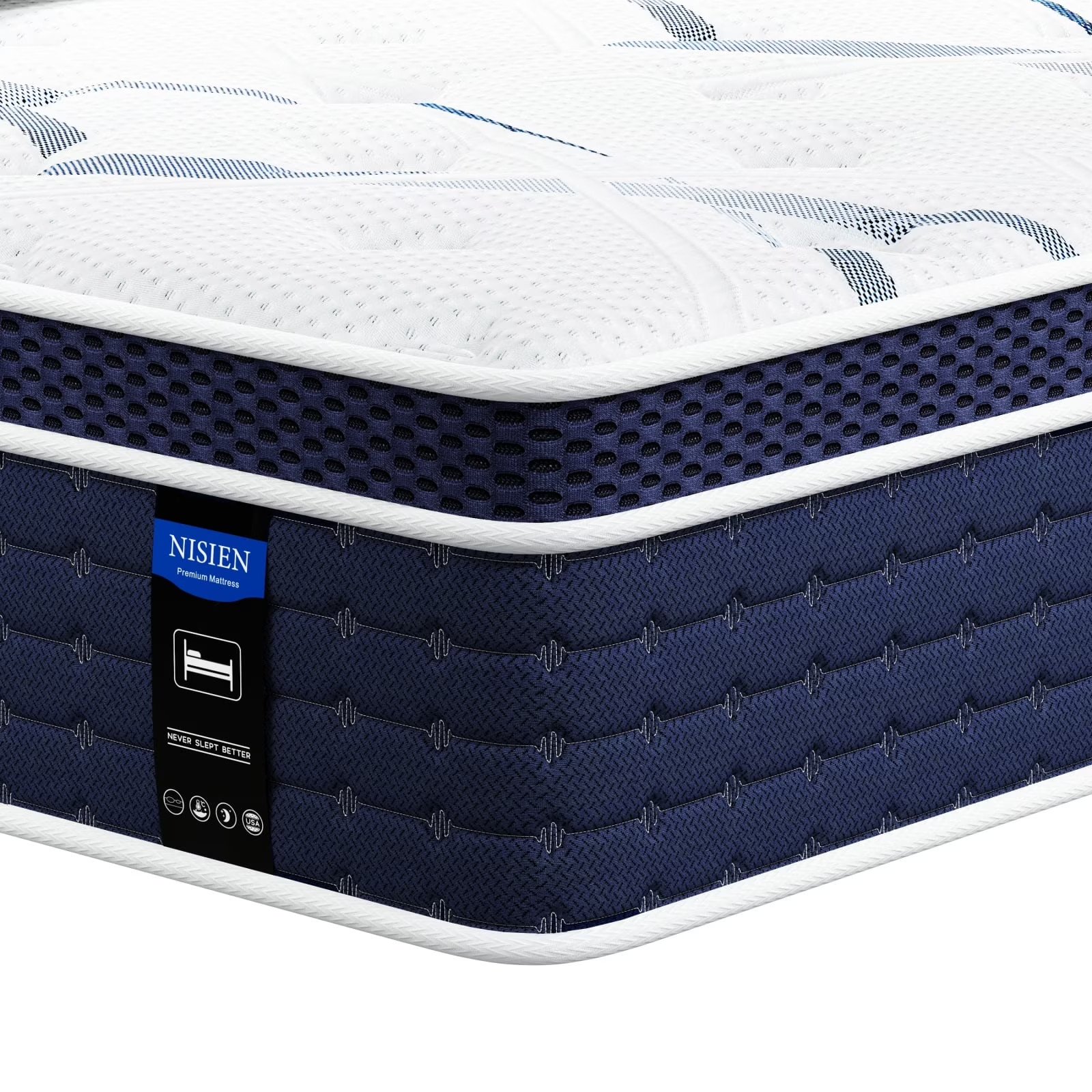10″ Colchones FULL Size 10 Pulgadas Espuma Memory Foam Hybrid Mattress Modern