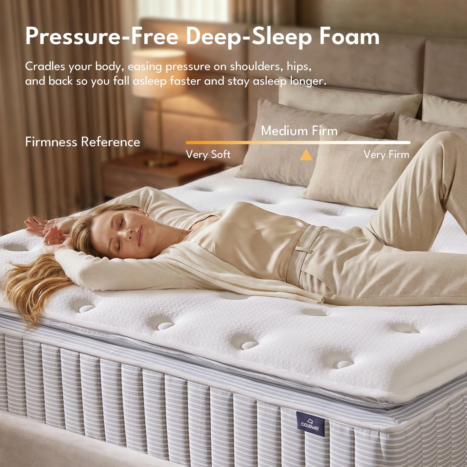 – 14 Inch King Size Mattress – Real Hybrid King Mattress Memory Foam, Reinfor…