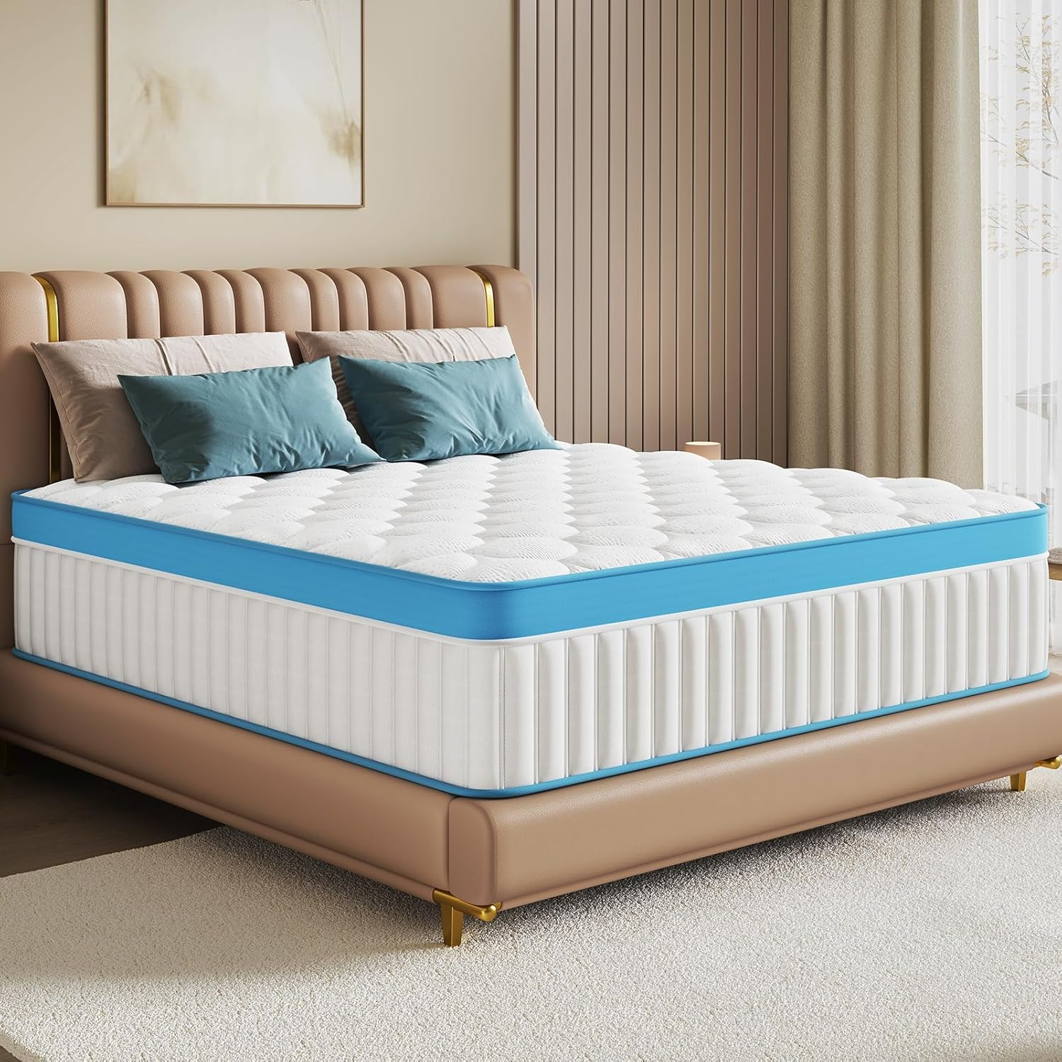 14″ Queen Memory Foam Mattress – Pressure Relief & Cool Sleep, CertiPUR-US
