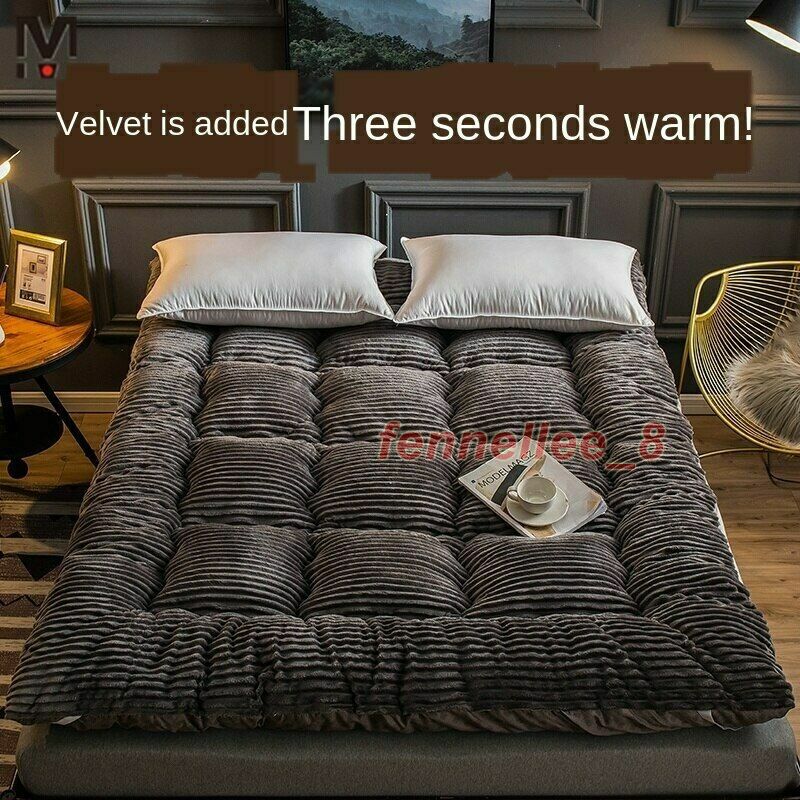 Comfortable Soft Foldable Tatami Mattress Single Double Thick Warm Milk Velvet