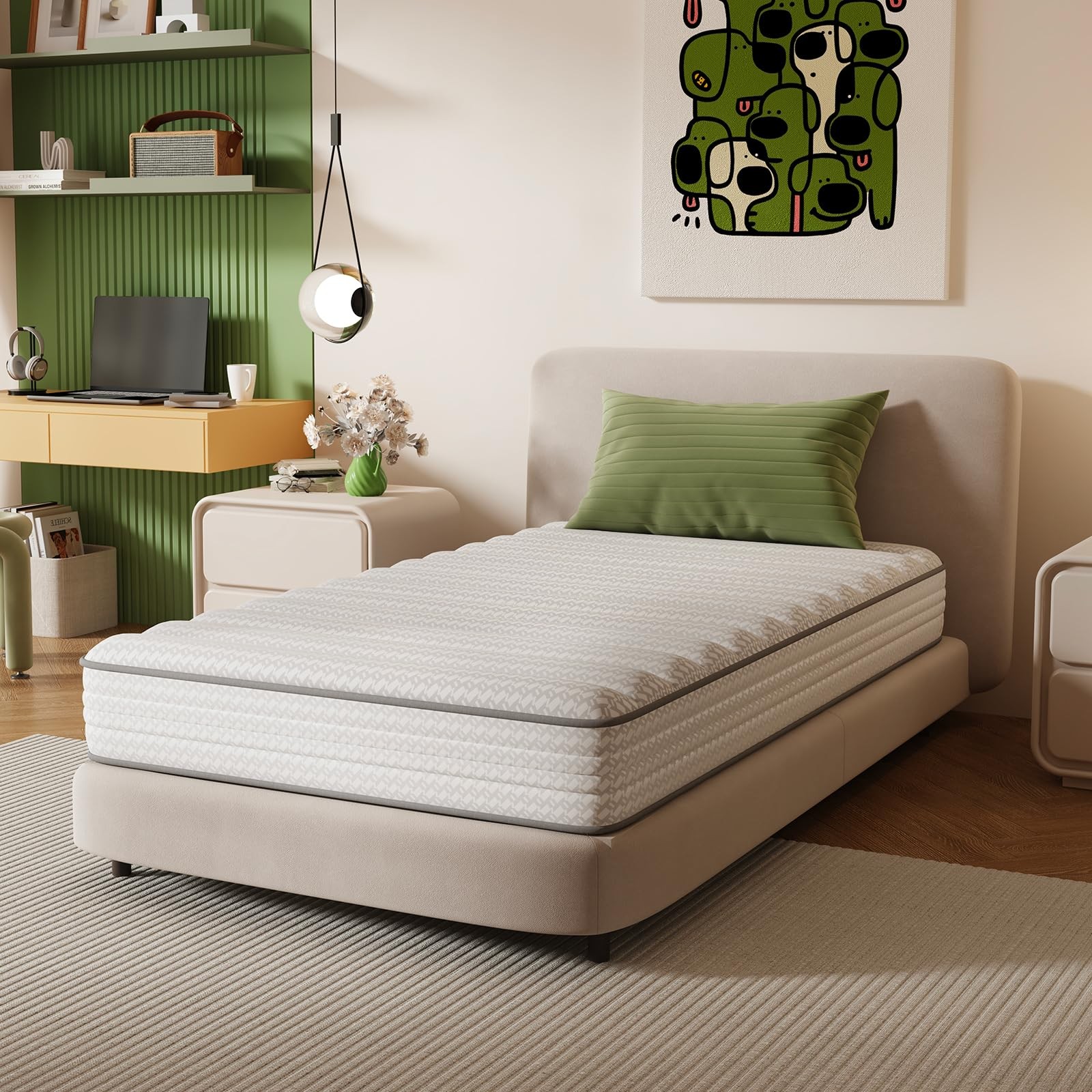Novilla Twin Mattress, 6 Inch Twin Size Mattresses in a Box with Smarts™ Coil…