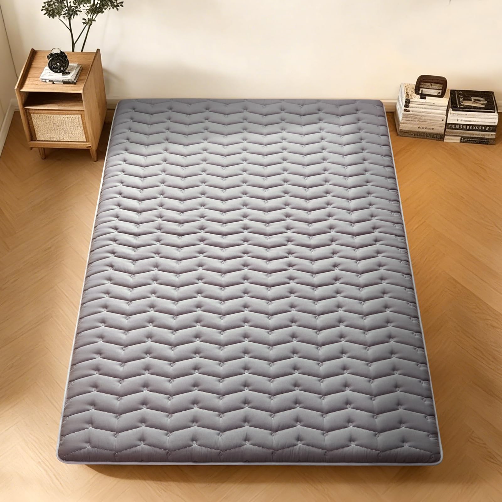 Premium Foam Japanese Futon Floor Mattress Full Size 54″x 80″,100% High Densi…