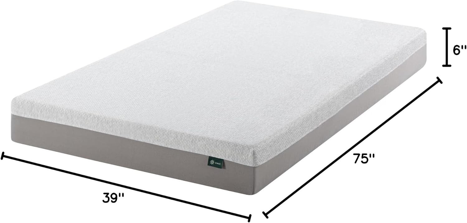 6 Inch Ultima Memory Foam Mattress [New Version], Twin, Fiberglass Free, Medi…