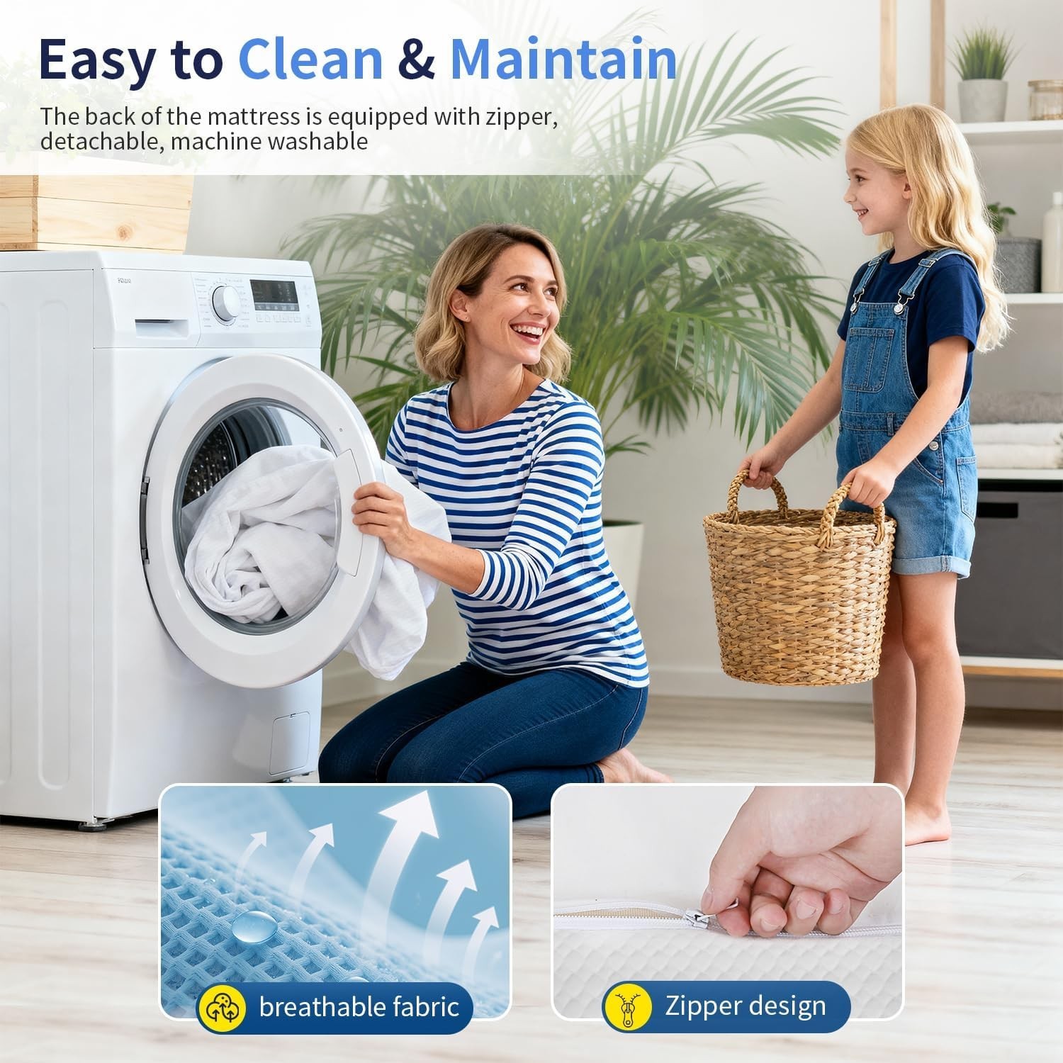 Washable Cover Twin Mattress | Pressure Relief | Cooling Gel