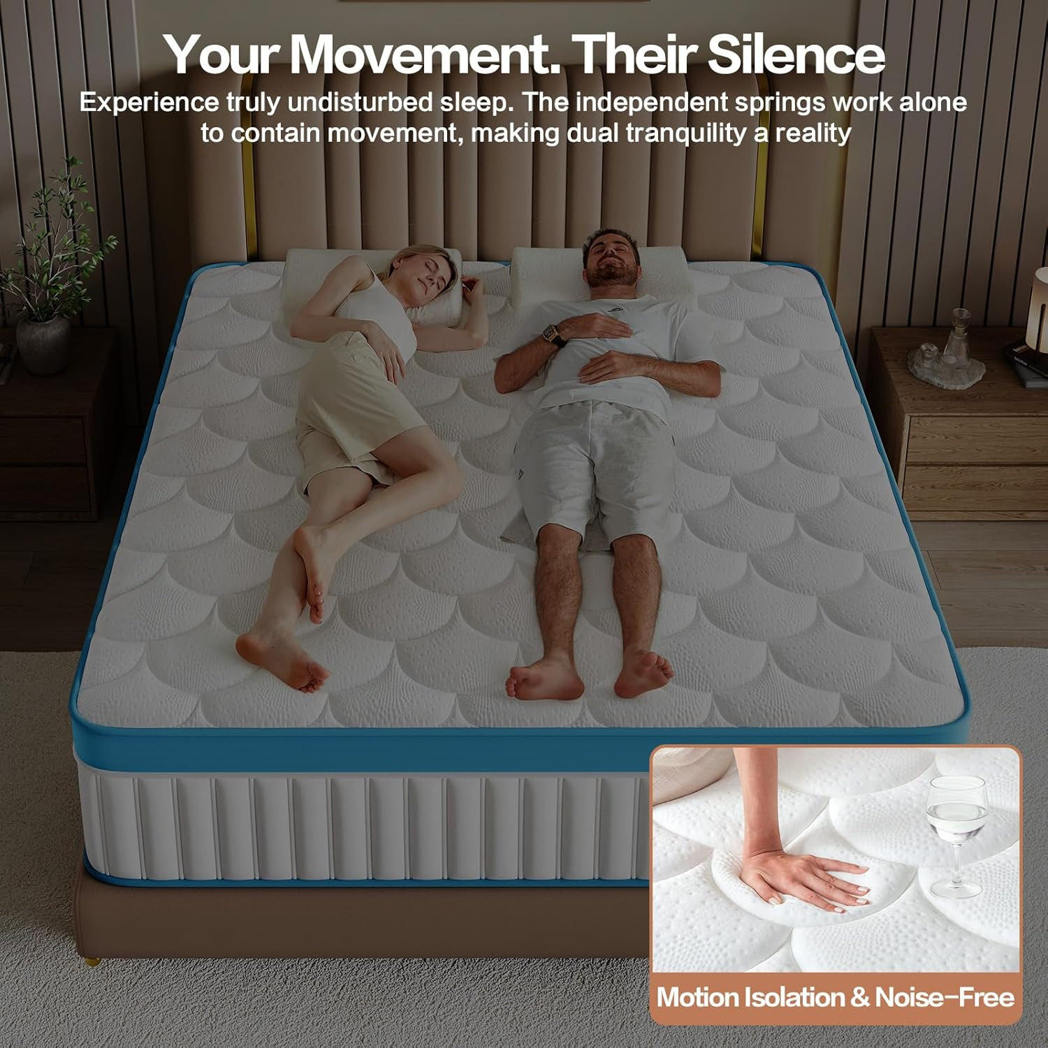14″ Queen Memory Foam Mattress – Pressure Relief & Cool Sleep, CertiPUR-US