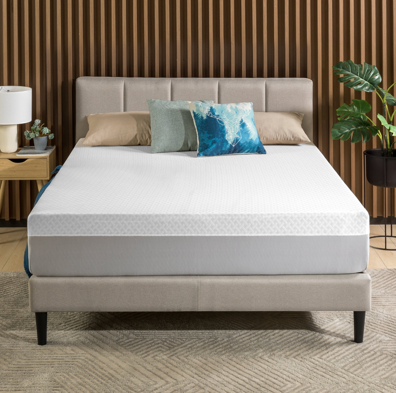 10″ Colchones King Size Espuma 10 Pulgadas Memory Foam Mattress Hybrid Spring