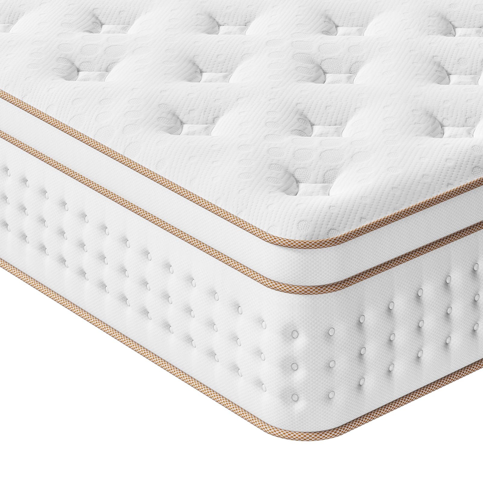 Twin Mattress, 12 Inch Memory Foam Hybrid Mattress in a Box with Individual P…