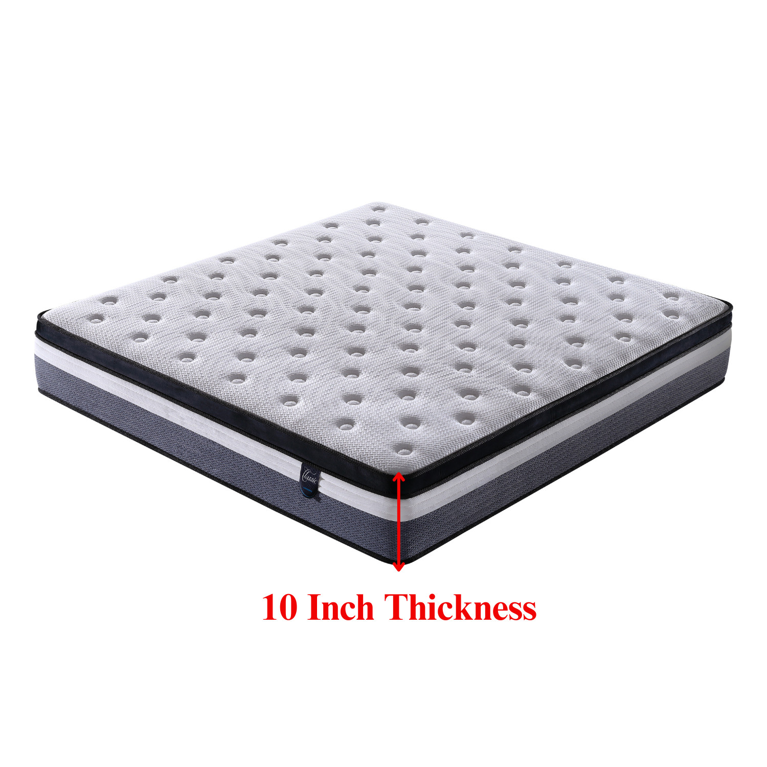 Classic 10-Inch Mattress in a Box: CertiPUR-US Certified, Coil Spring Support