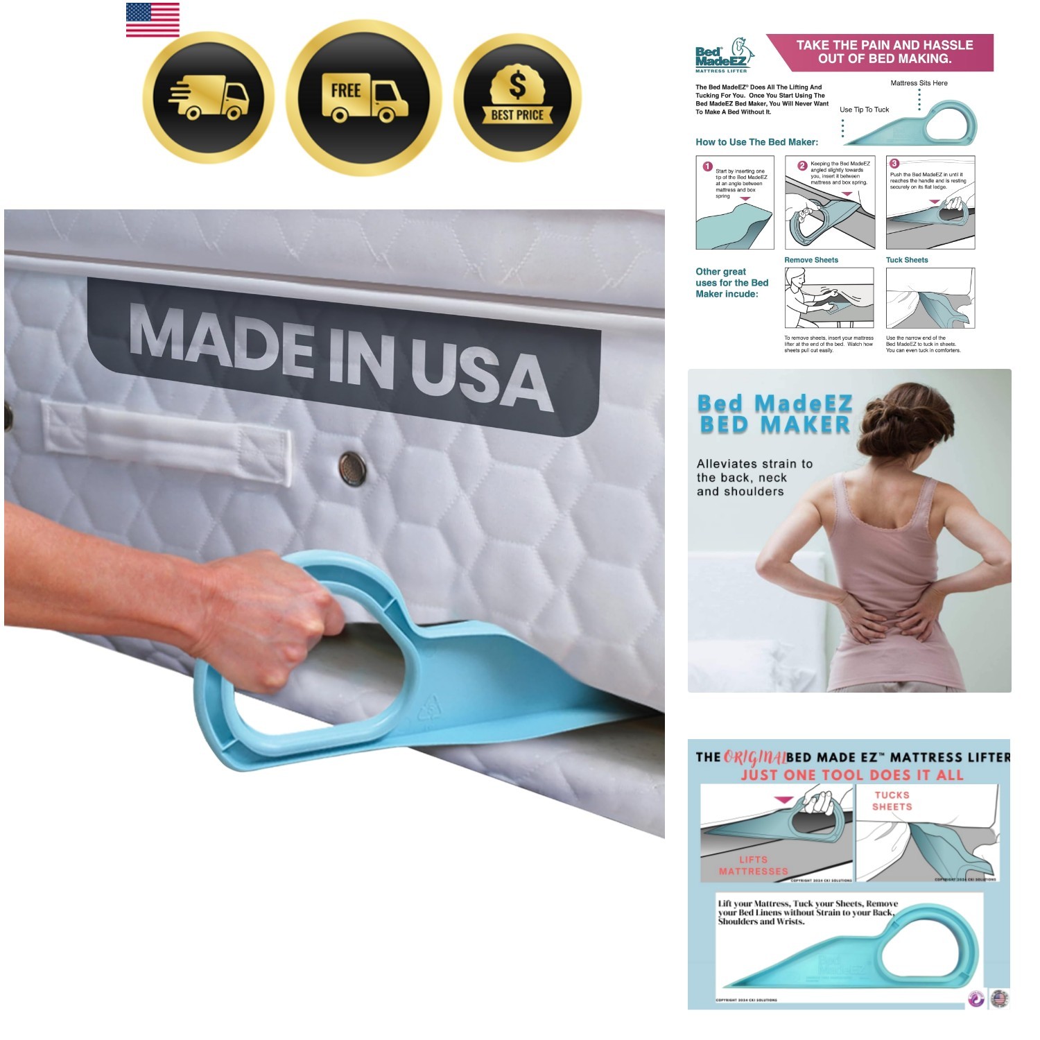 Mattress Lifter Bed Maker Tool for Changing Sheets and Making Bed