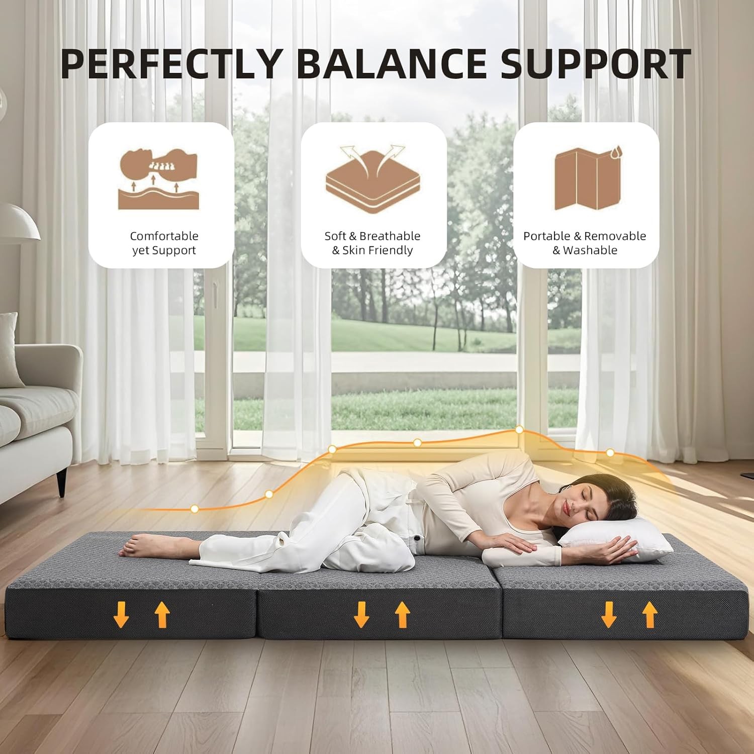 Tri Folding Mattress Foldable Mattress Travel/RV/Camping/Road Trip/Guest