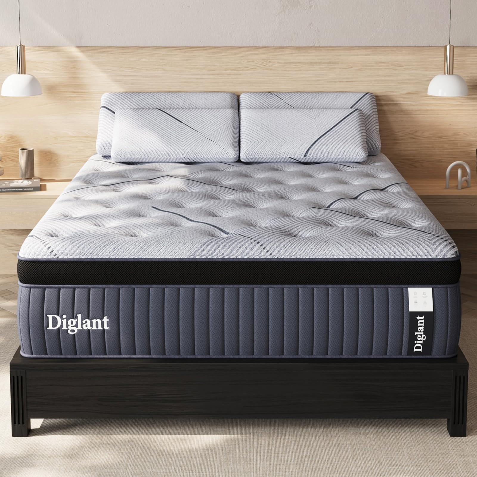 California King Mattress, 14Inch Medium Hybrid Mattress,Cooling Memory Foam &…