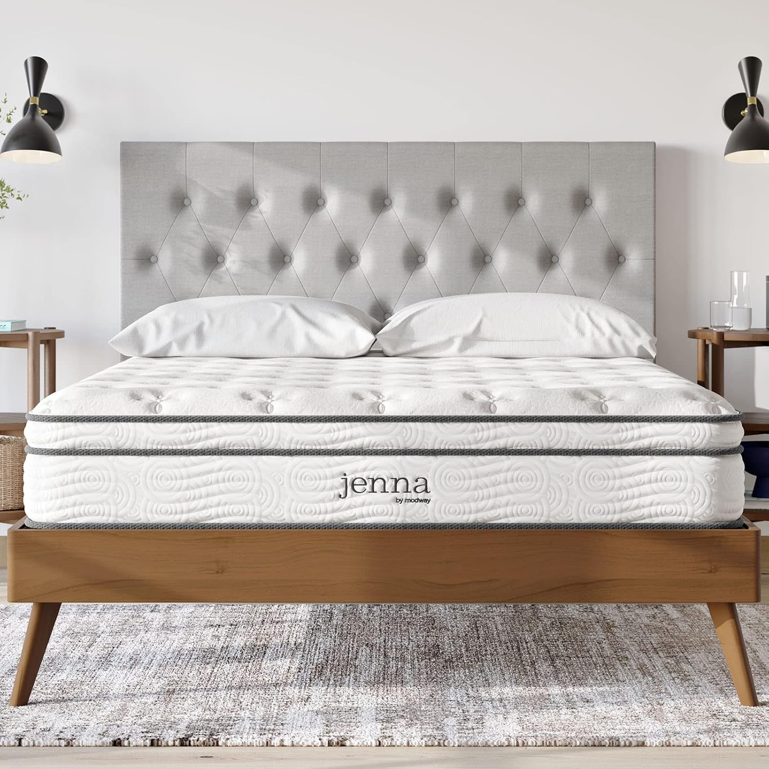 Jenna 10” Innerspring and Memory Foam Queen Mattress with Individually Encased C