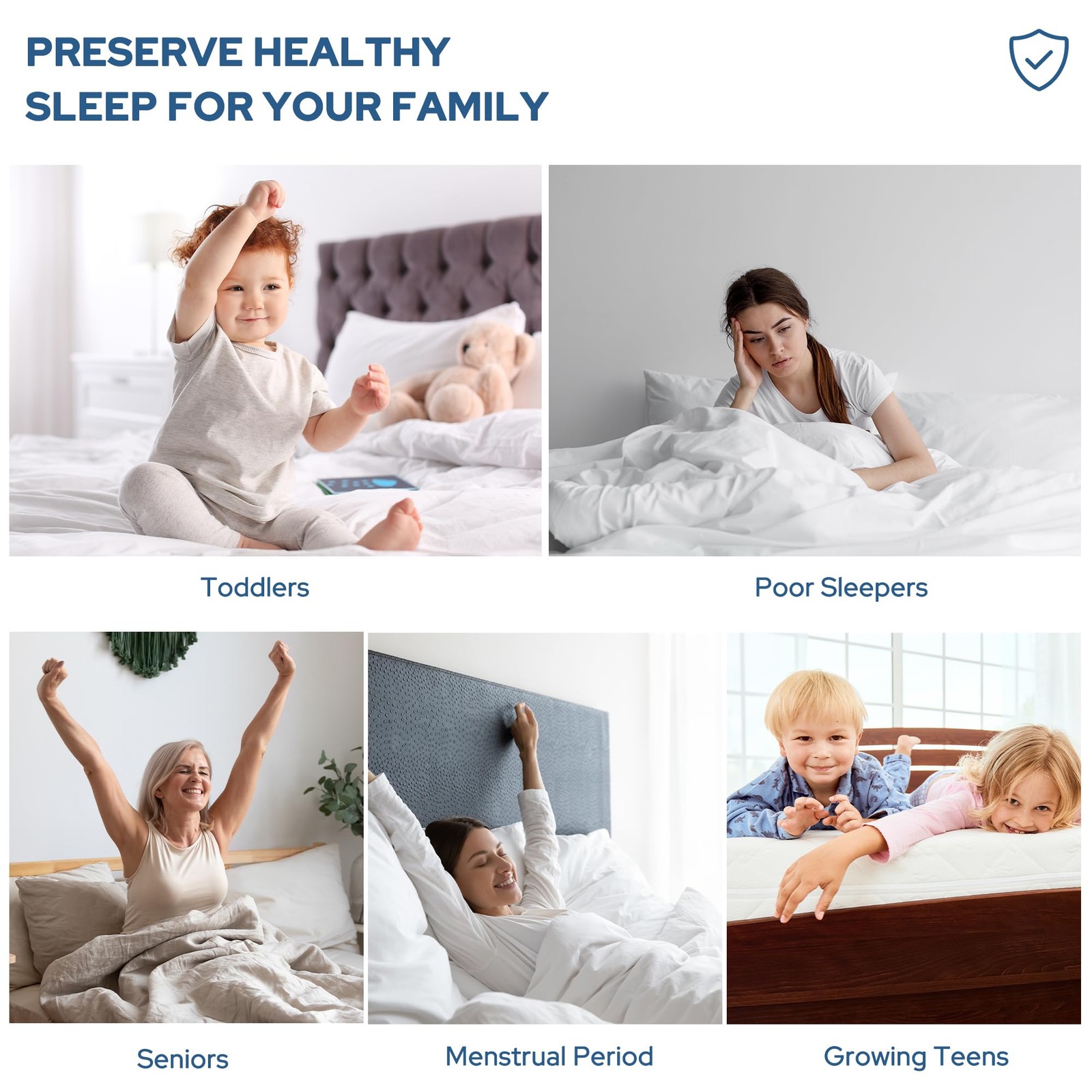 BEDLORE Waterproof Mattress Protector, Twin Size Pad Twin, White