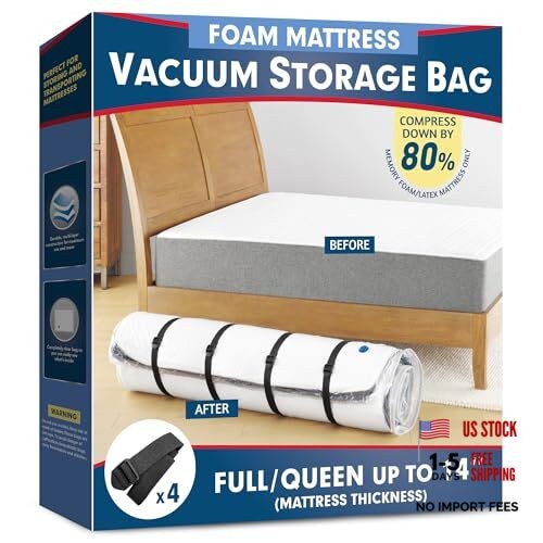 Sealed Mattress Bag for Memory Foam and Latex – Easy Full/Queen
