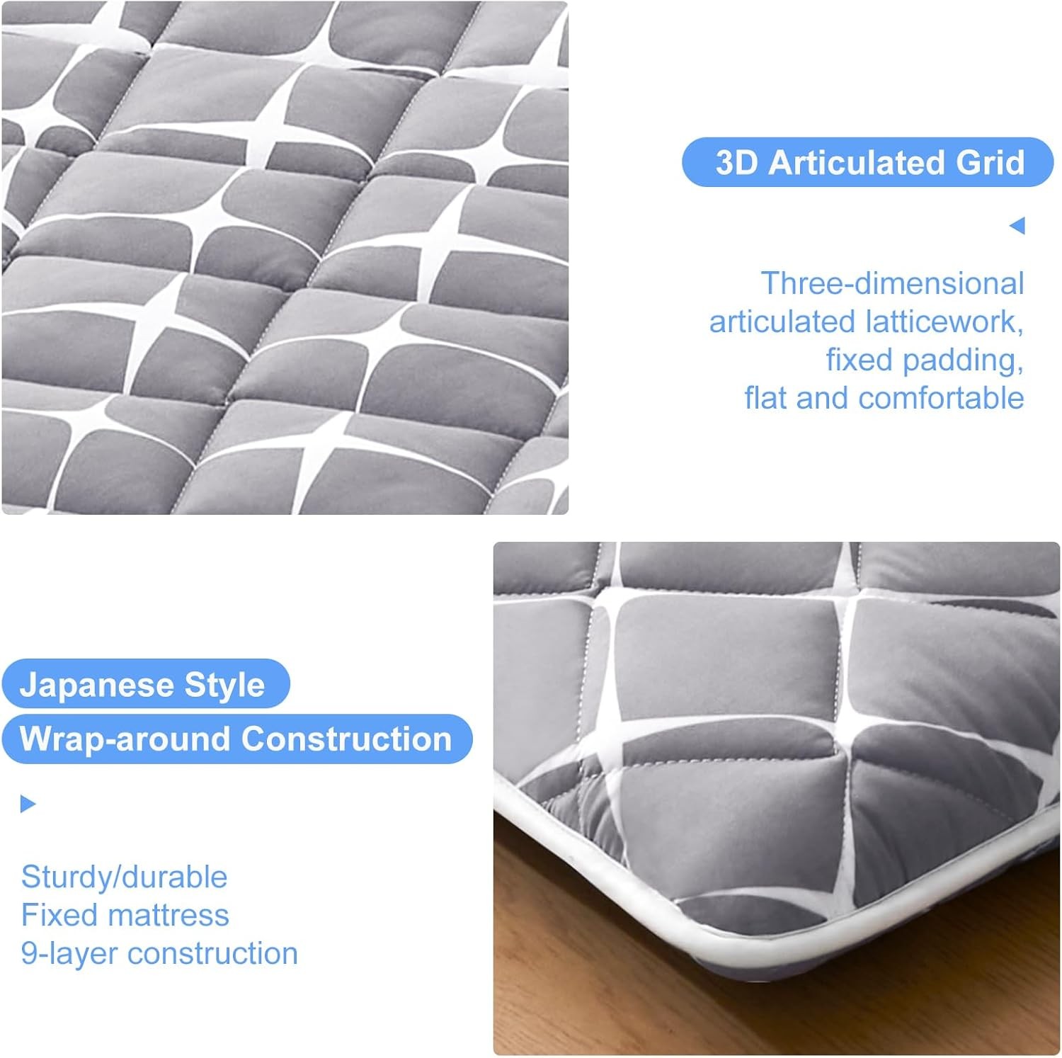 Premium Foam Japanese Floor Mattress Futon Mattress,100% High Density