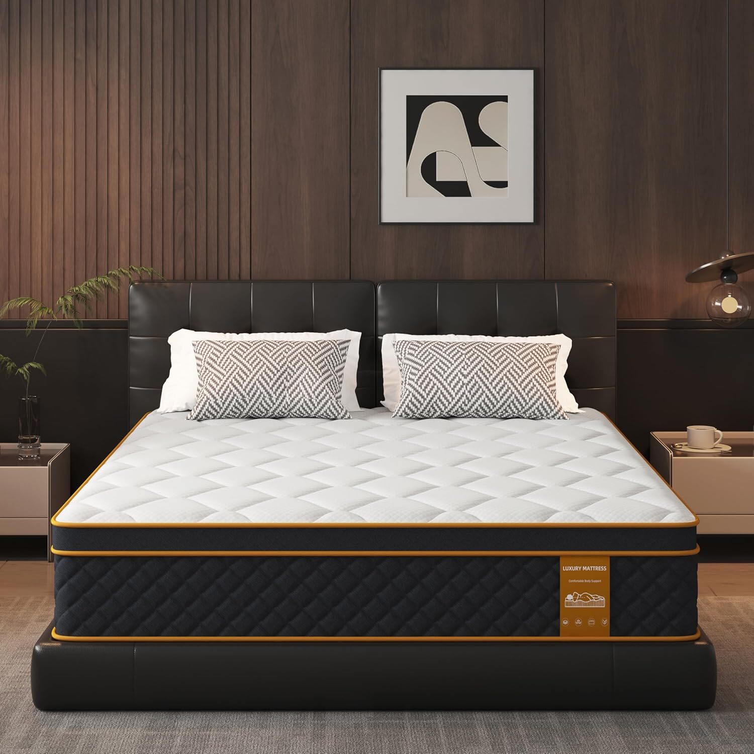Full /Queen /King Mattress, 10in/12 Inch Memory Foam Hybrid Mattress CertiPUR-US