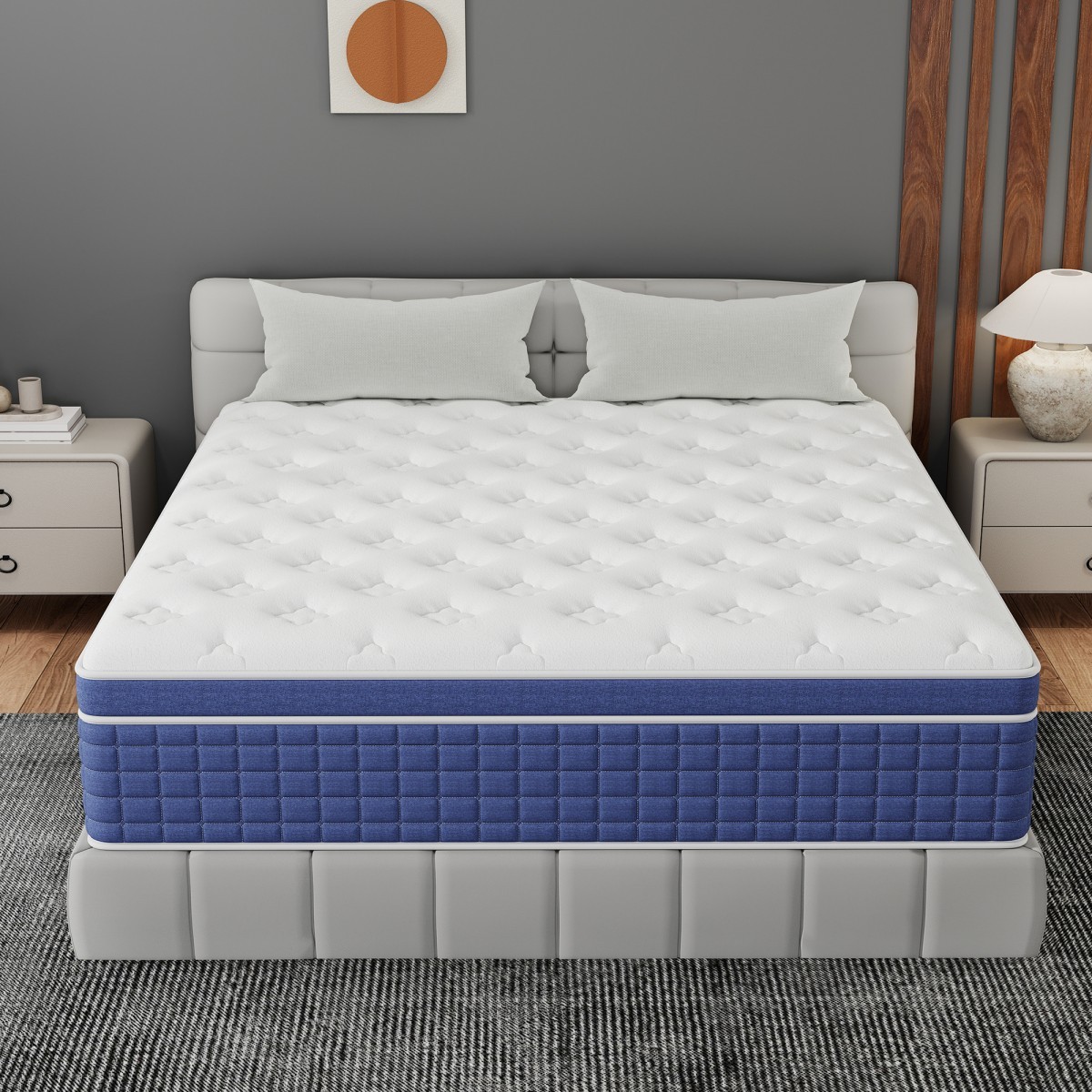 12″ 14″ Mattress in a Box Twin Full Queen King Hybrid Spring Gel Memory Foam