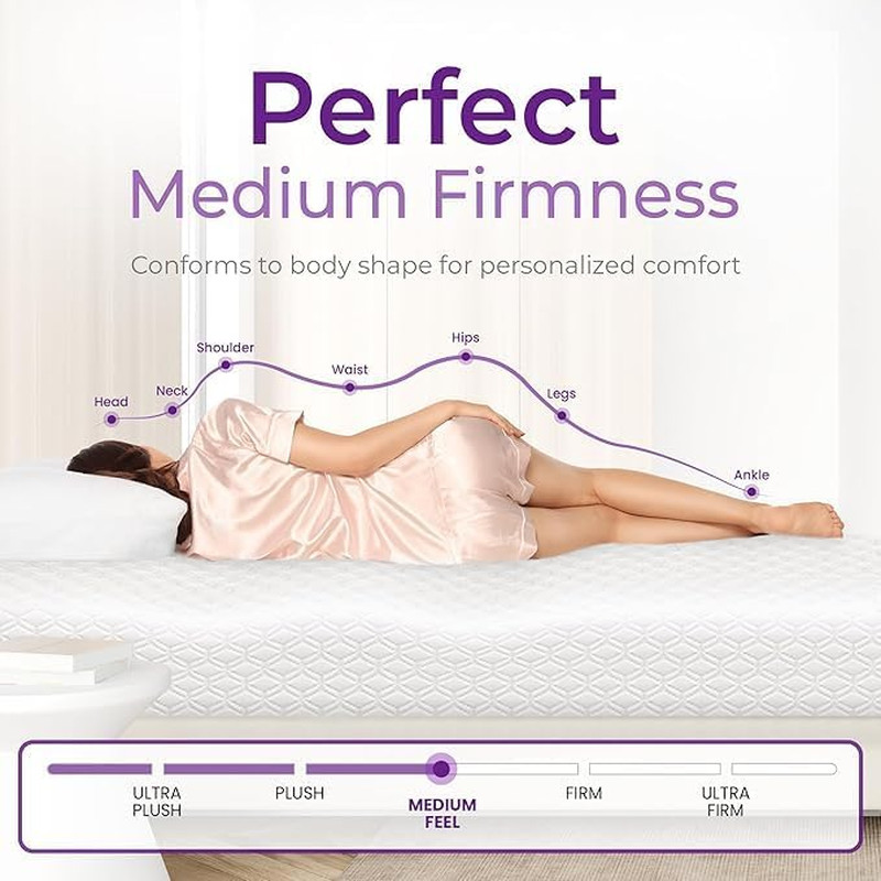 8 Inch Queen Cooling Gel Memory Foam Mattress for Cool Sleep Medium Feel Certipu