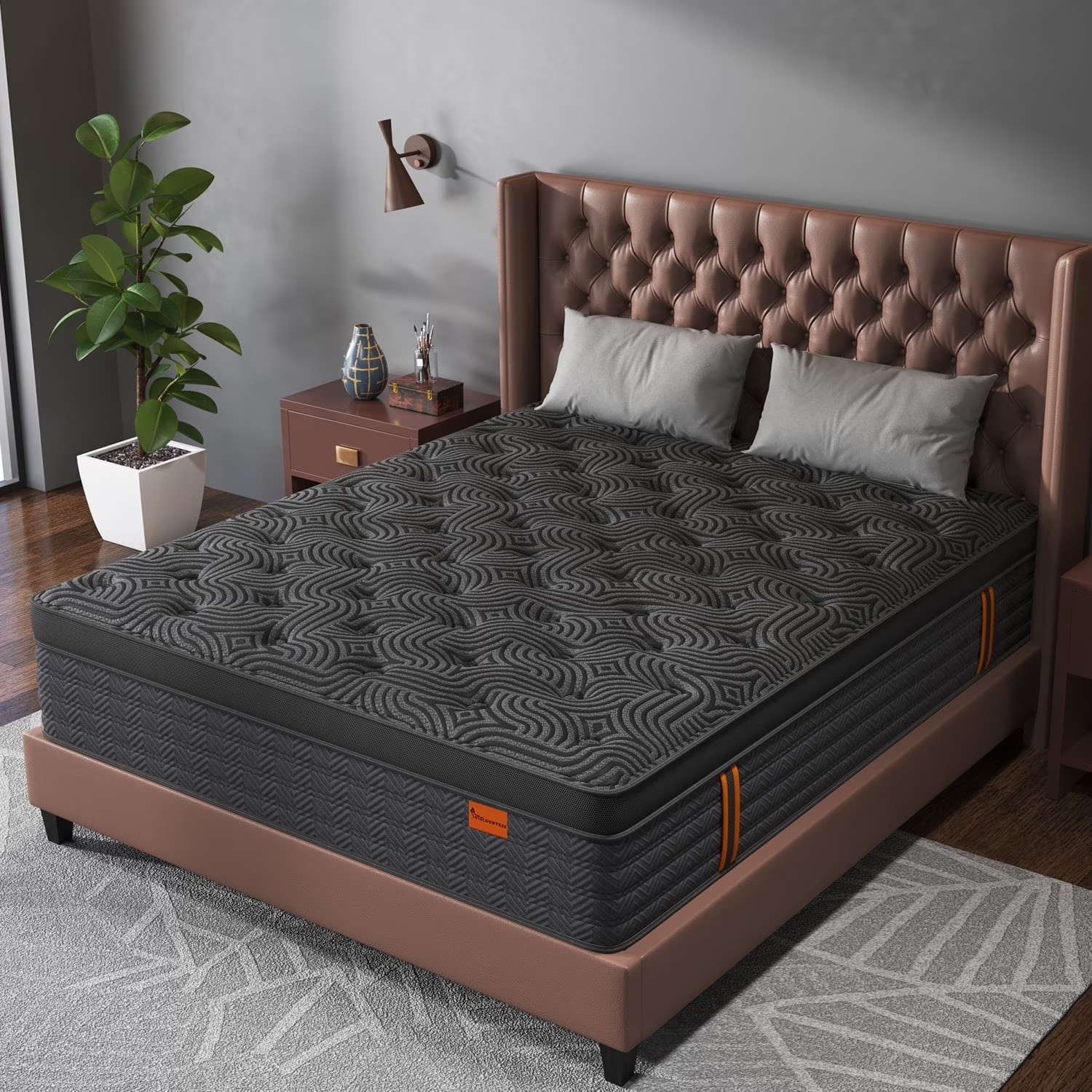 14″ Colchones King Size 14 Pulgadas Espuma Memory Foam Innerspring Mattress