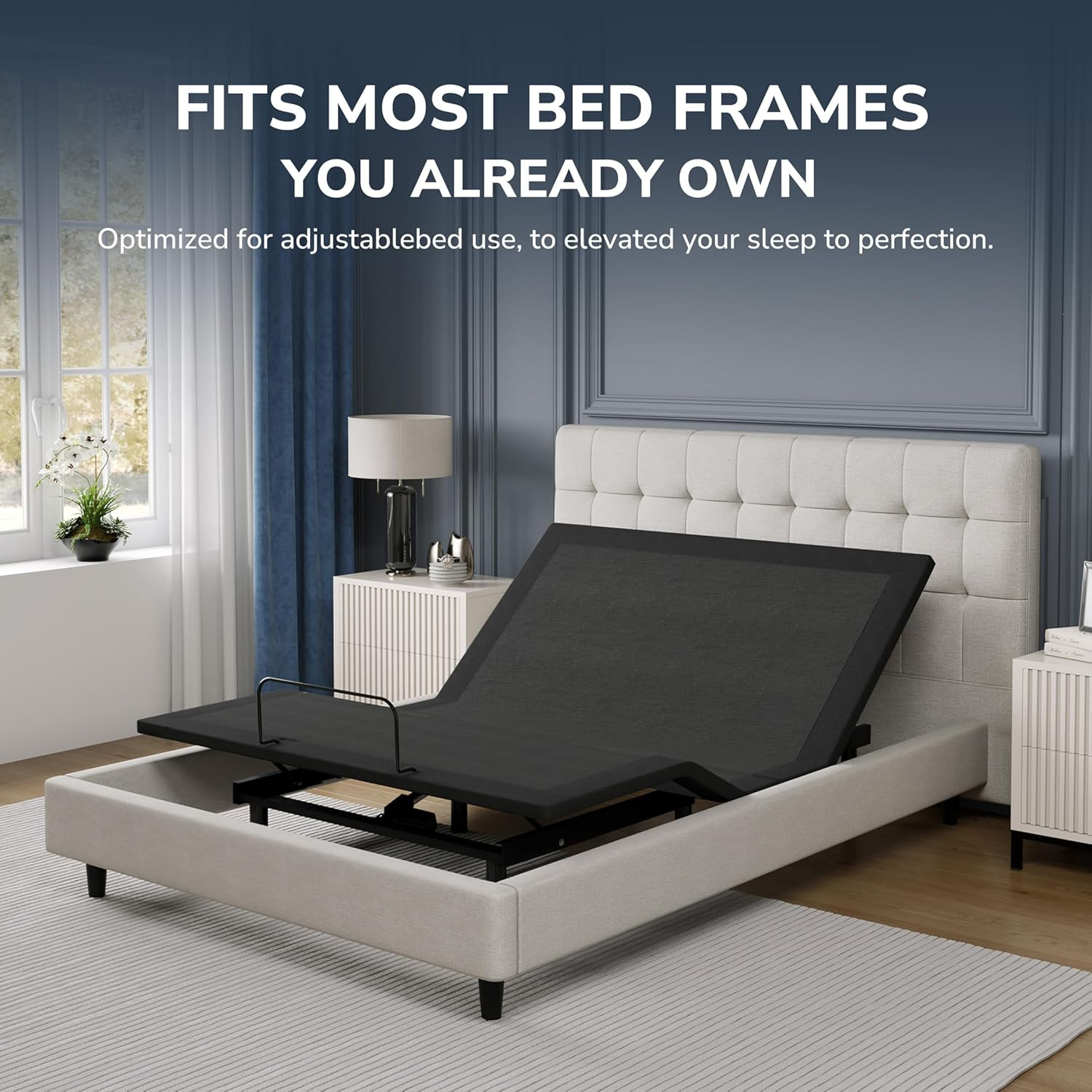 Adjustable Twin XL Bed Frame & 14″ Cooling Memory Foam Mattress with Remote