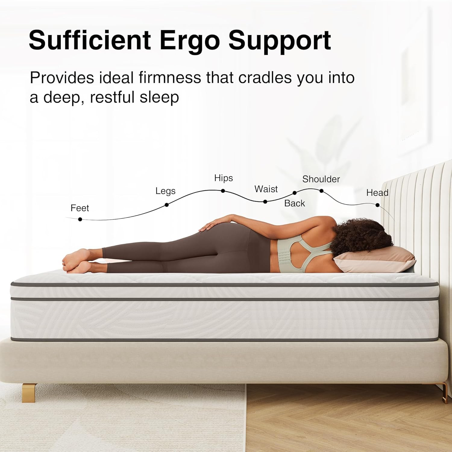Queen Mattress 12 Inch, Hybrid Mattress Queen Size with Comfy Support, Bed Mattr
