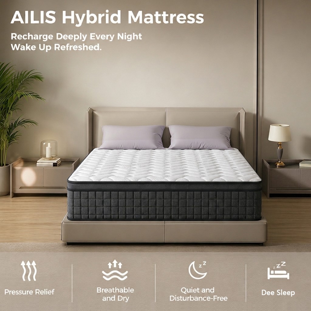 8″10″12″14″ Twin Full Queen King Size Mattress in a Box Hybrid Spring MemoryFoam
