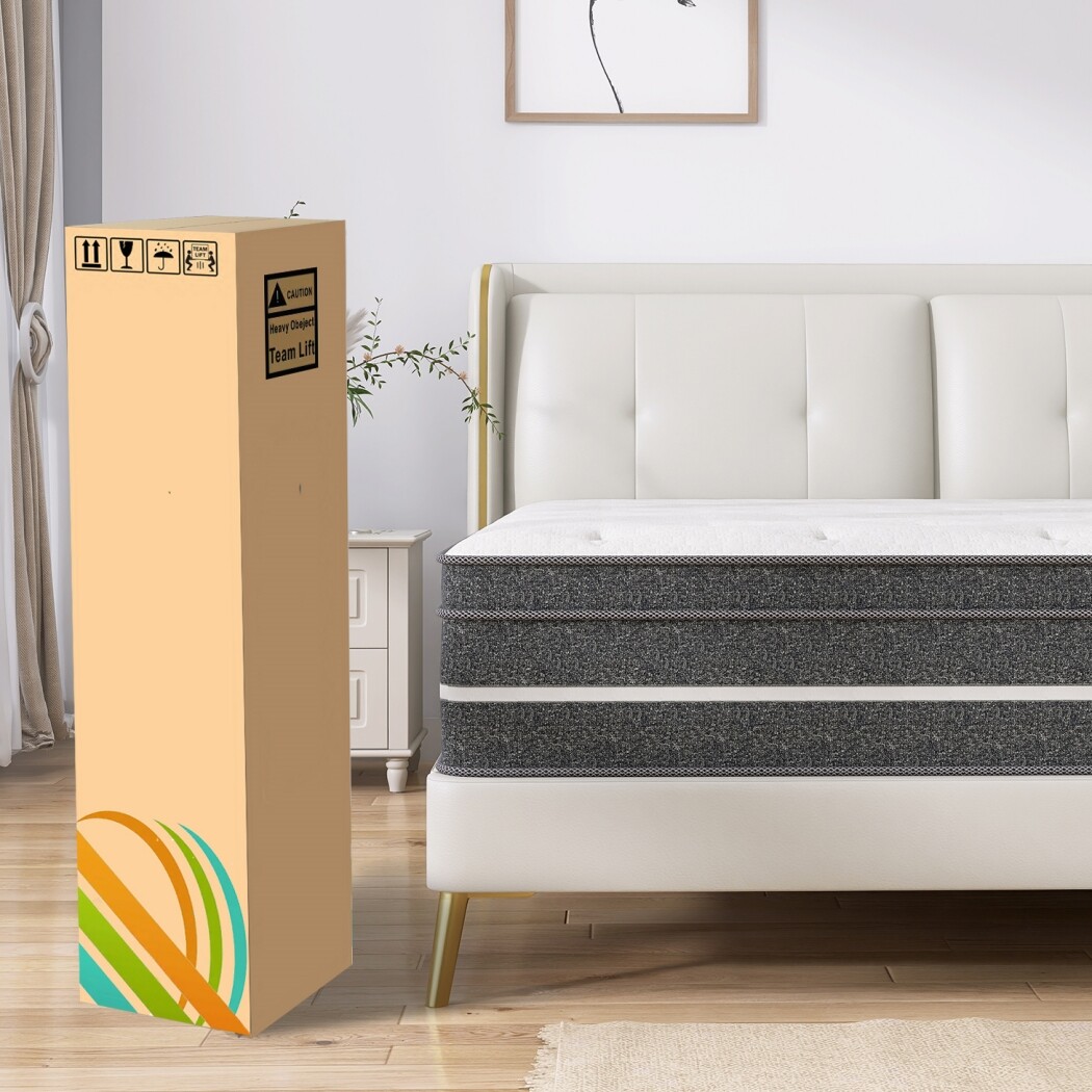 12″14″ Twin Full Queen King Size Mattress Memory Foam Hybrid Spring Bed in a Box