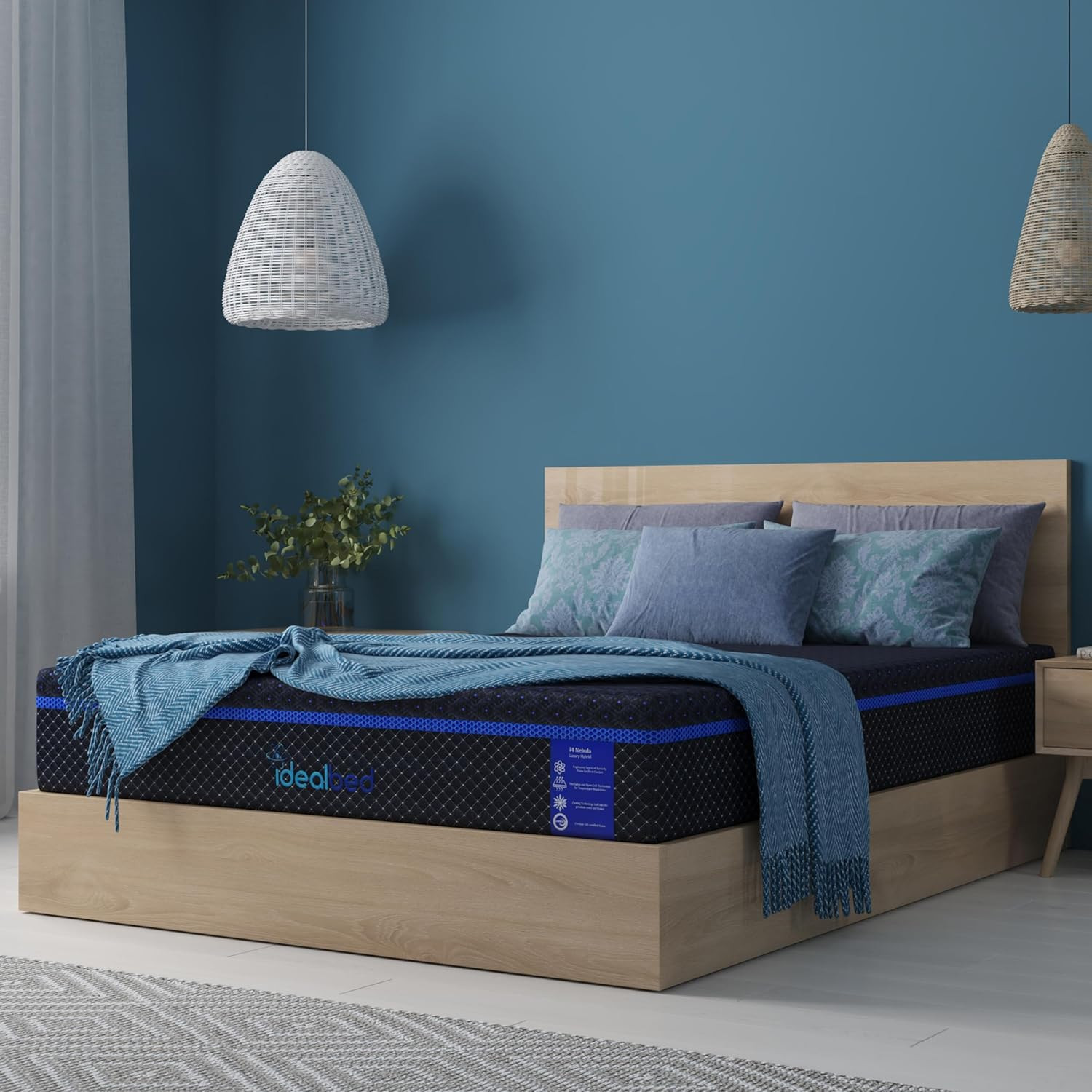 S4 Nebula Luxury Hybrid Mattress, Floating Pressure Relief Tech, Back Aligning S